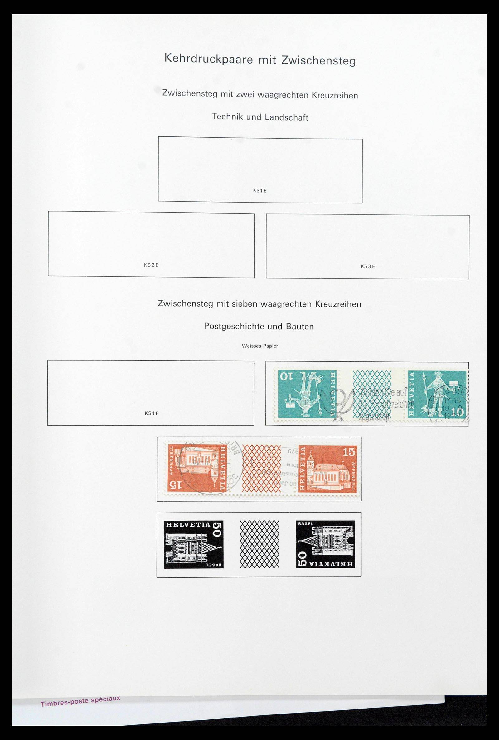 39717 0008 - Postzegelverzameling 39717 Zwitserland combinaties 1910-1997.