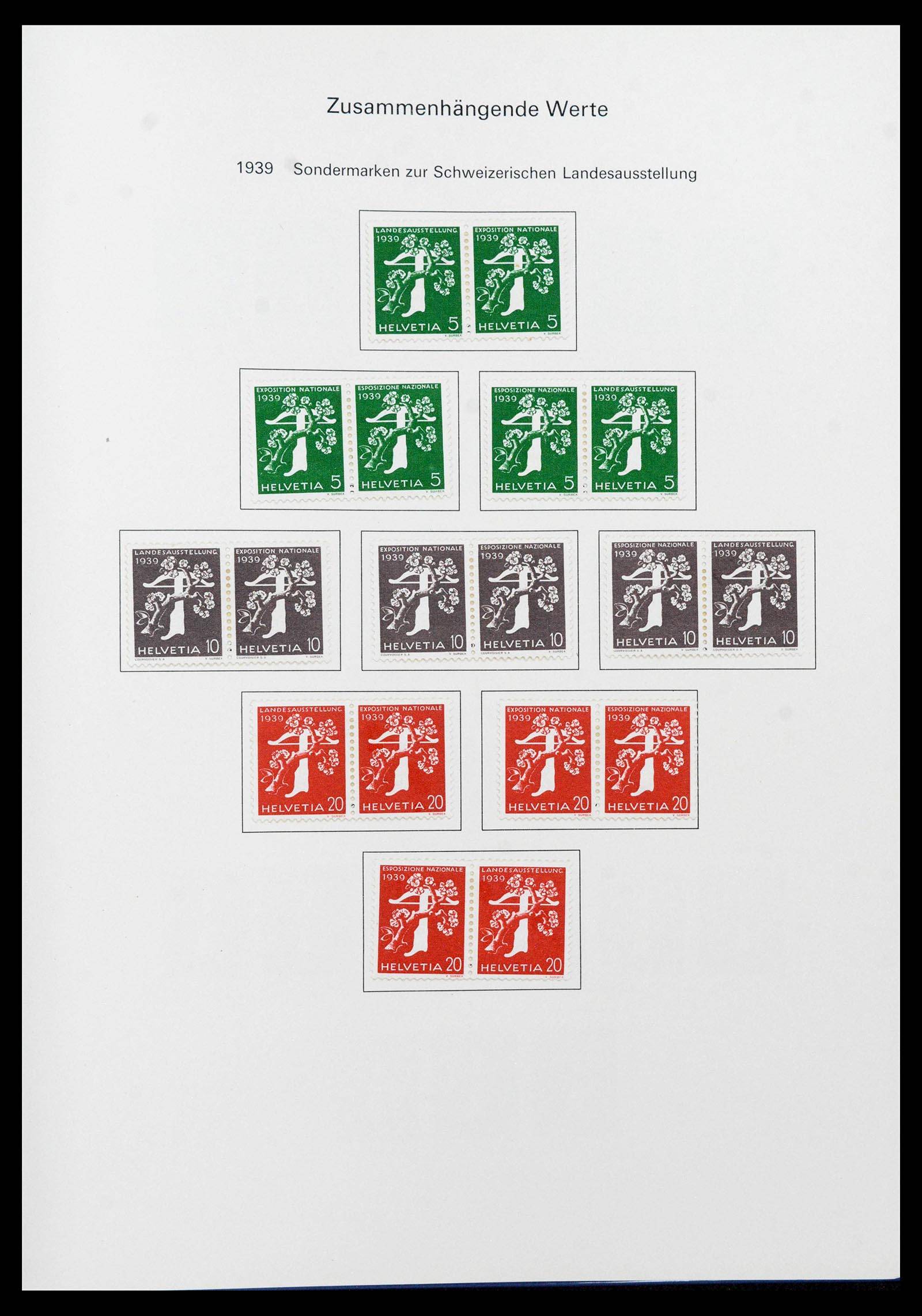 39717 0013 - Postzegelverzameling 39717 Zwitserland combinaties 1910-1997.