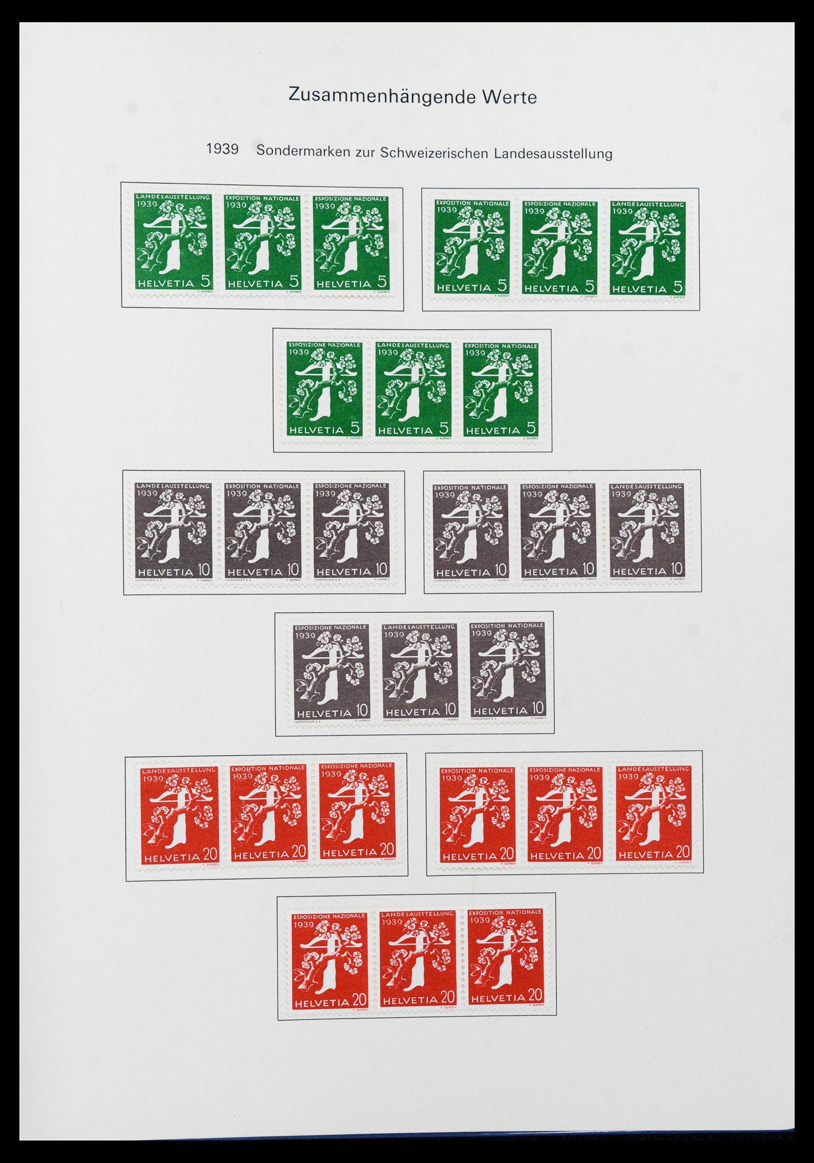 39717 0014 - Postzegelverzameling 39717 Zwitserland combinaties 1910-1997.