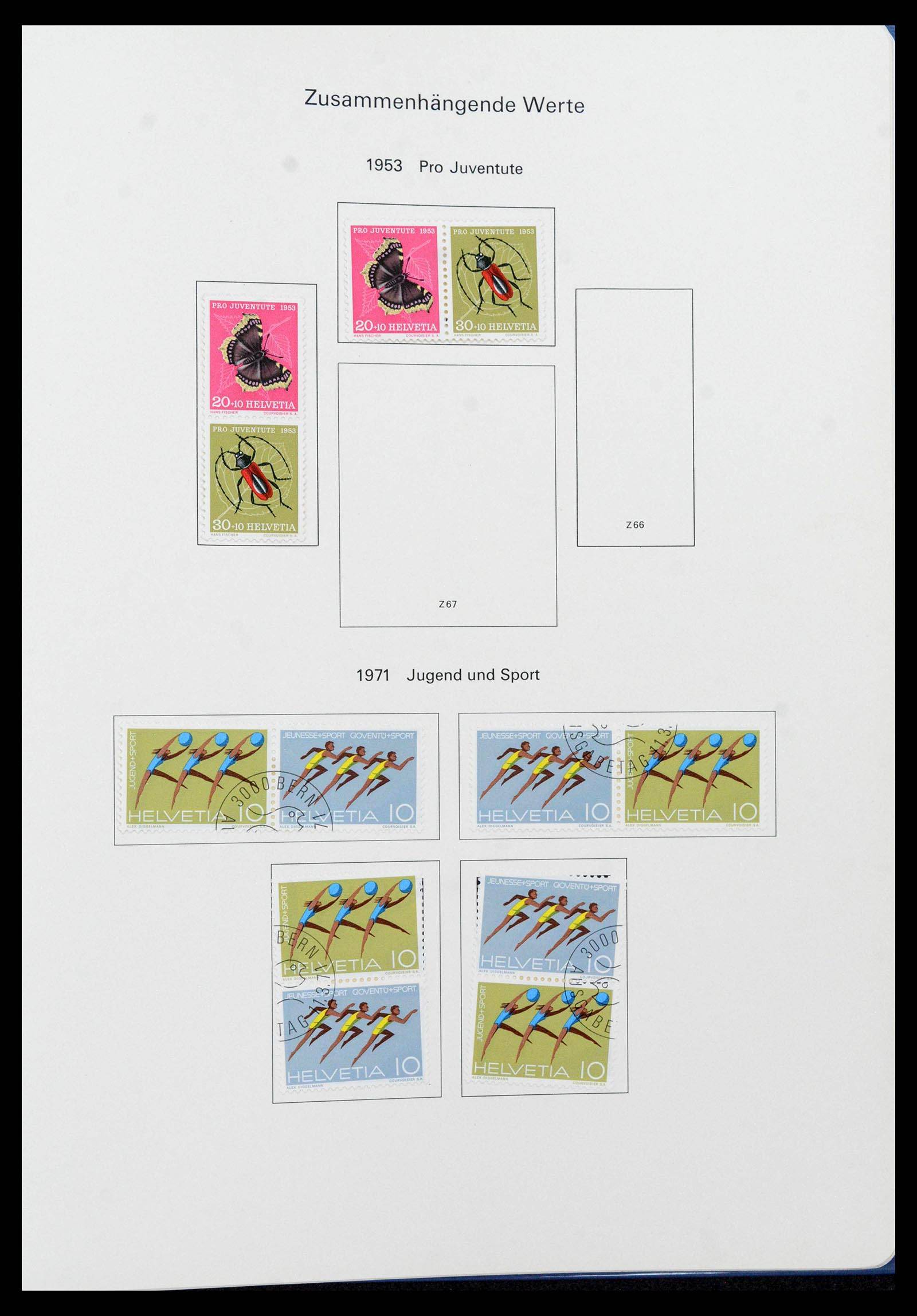 39717 0017 - Postzegelverzameling 39717 Zwitserland combinaties 1910-1997.