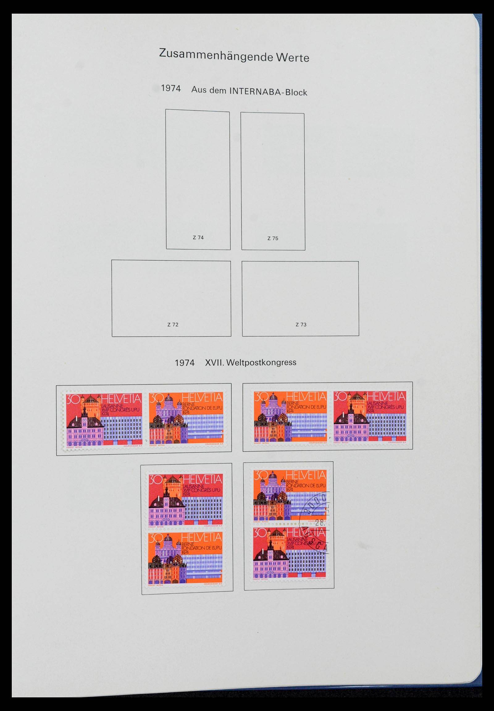 39717 0018 - Postzegelverzameling 39717 Zwitserland combinaties 1910-1997.