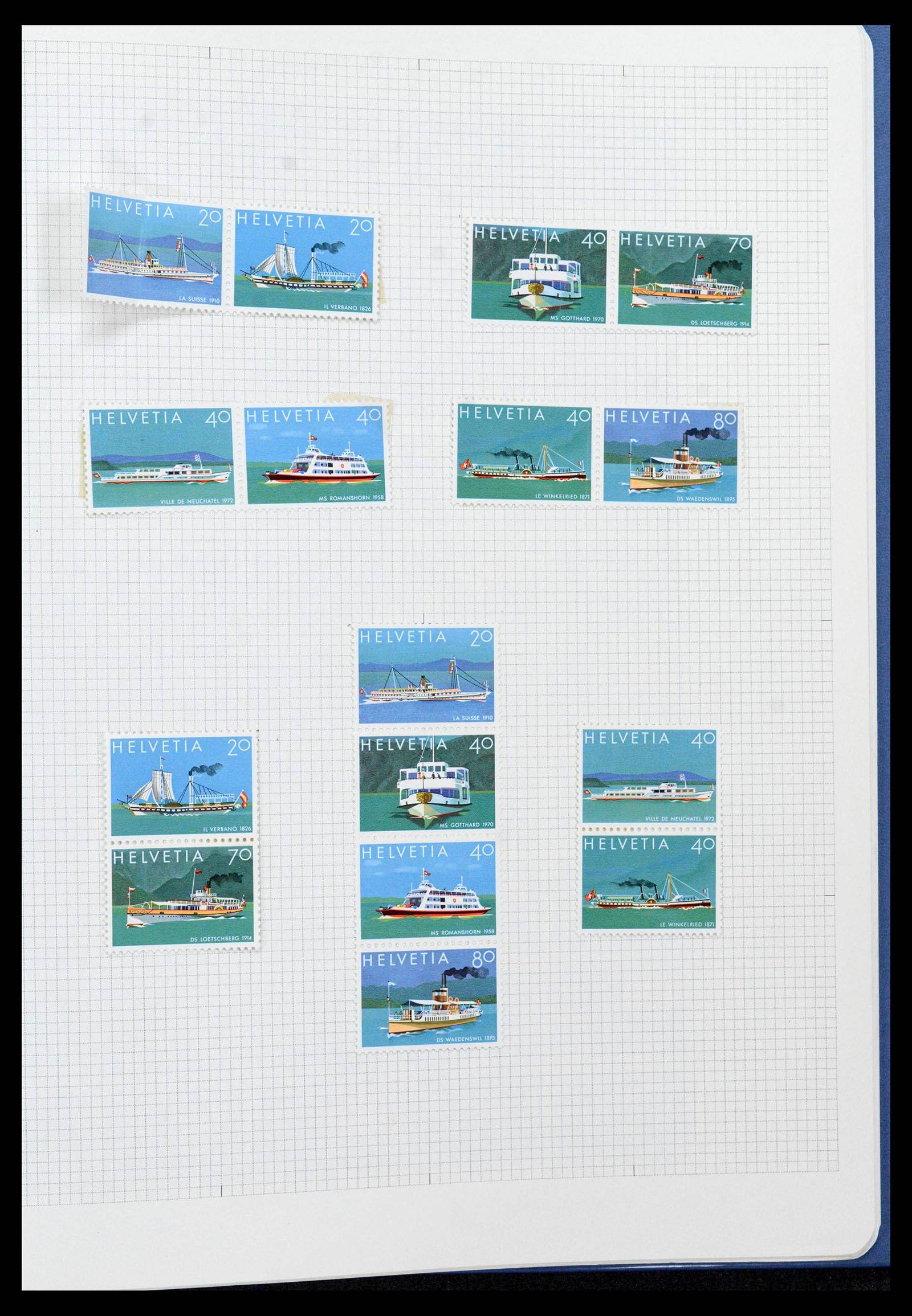 39717 0019 - Postzegelverzameling 39717 Zwitserland combinaties 1910-1997.
