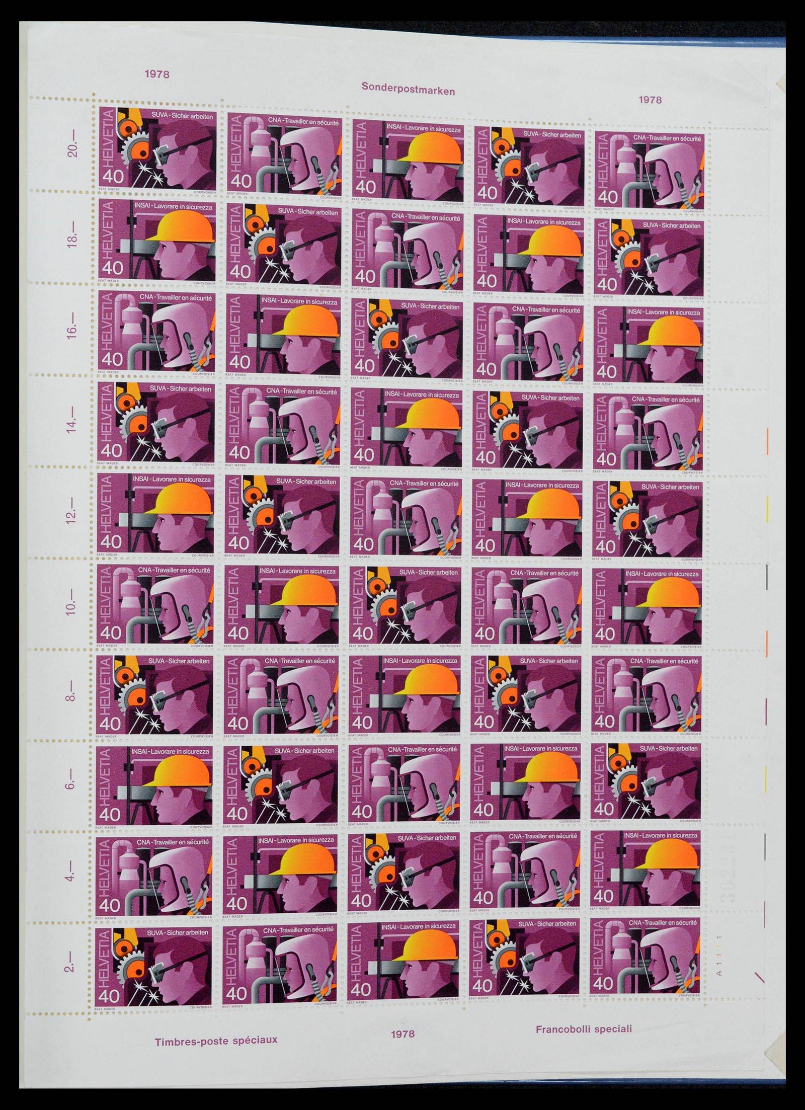 39717 0020 - Postzegelverzameling 39717 Zwitserland combinaties 1910-1997.