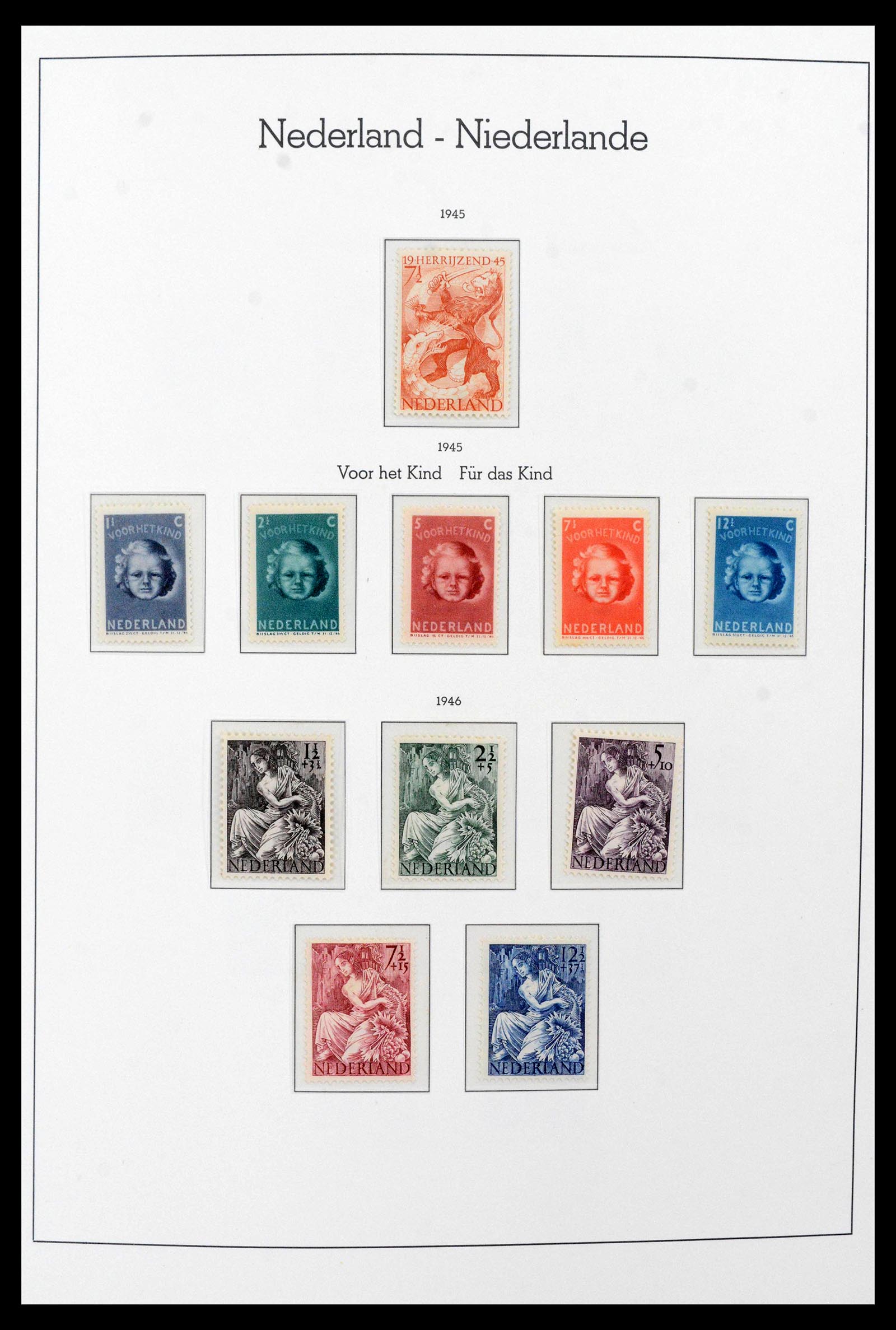 39723 0001 - Postzegelverzameling 39723 Nederland 1945-1989.