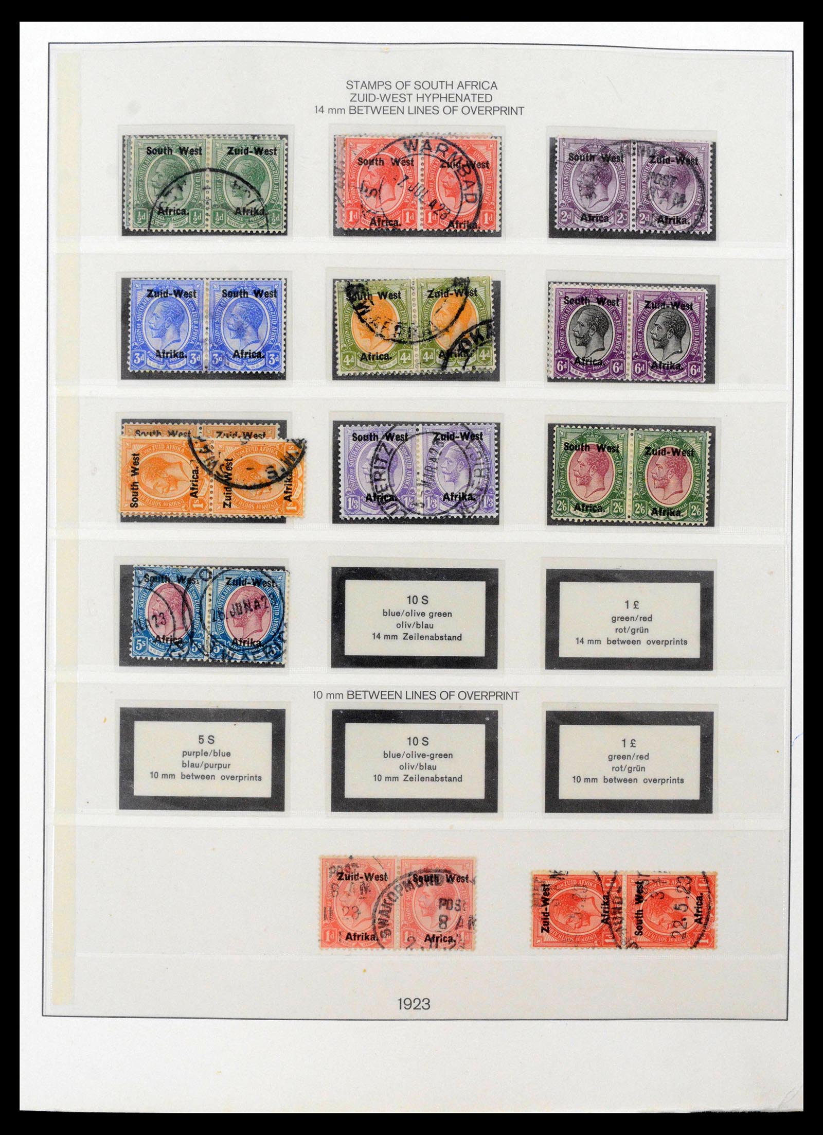 39725 0001 - Postzegelverzameling 39725 Zuid West Afrika 1916-1975.