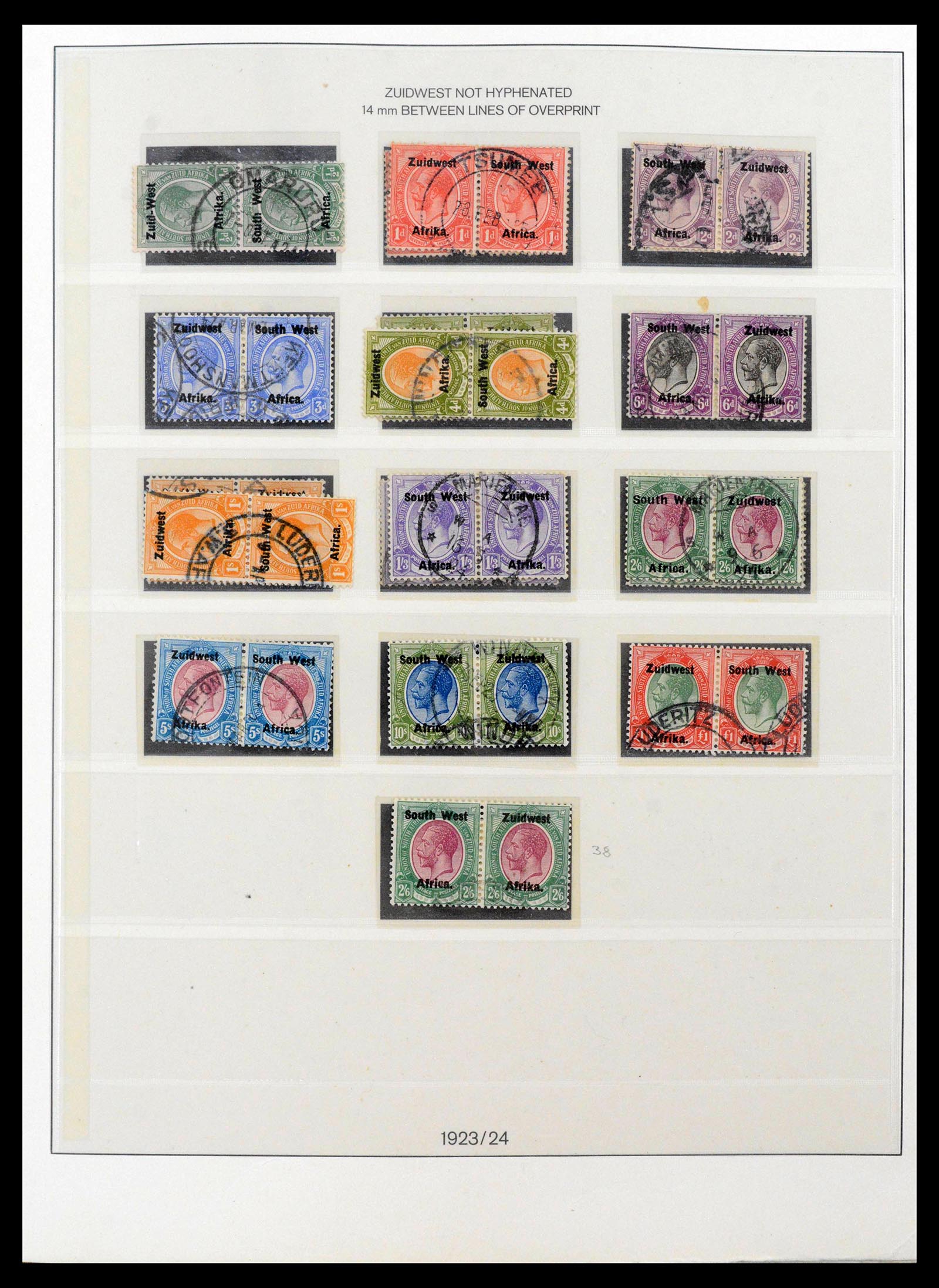 39725 0002 - Postzegelverzameling 39725 Zuid West Afrika 1916-1975.