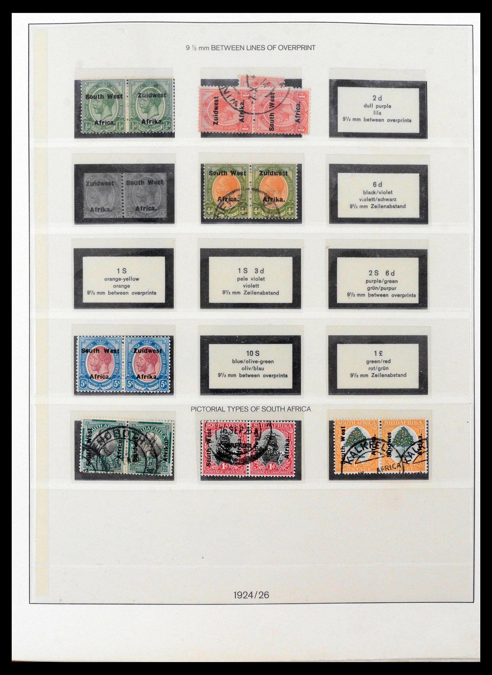 39725 0003 - Postzegelverzameling 39725 Zuid West Afrika 1916-1975.