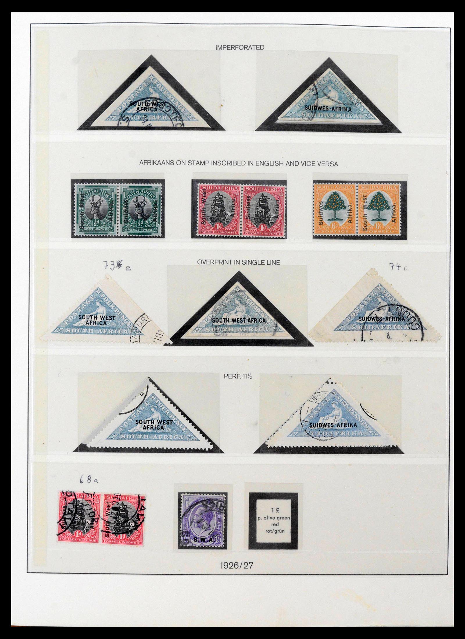 39725 0004 - Postzegelverzameling 39725 Zuid West Afrika 1916-1975.