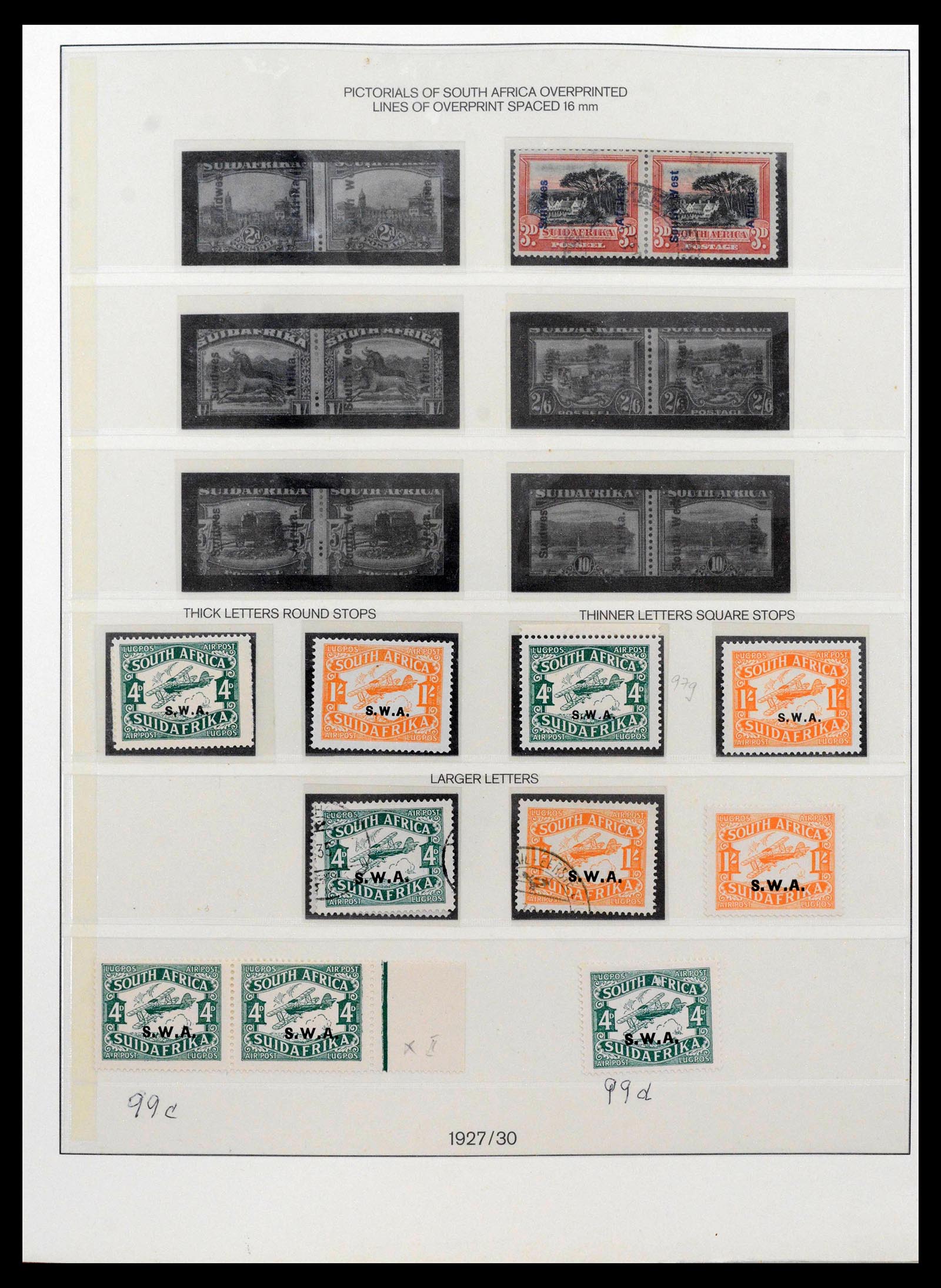 39725 0005 - Postzegelverzameling 39725 Zuid West Afrika 1916-1975.