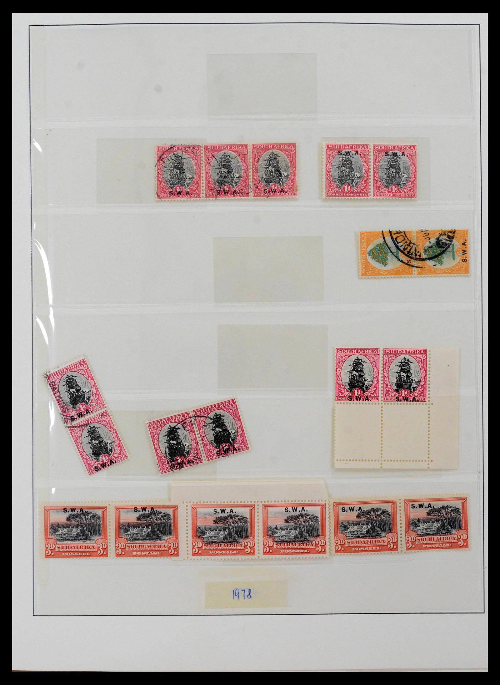 39725 0007 - Postzegelverzameling 39725 Zuid West Afrika 1916-1975.