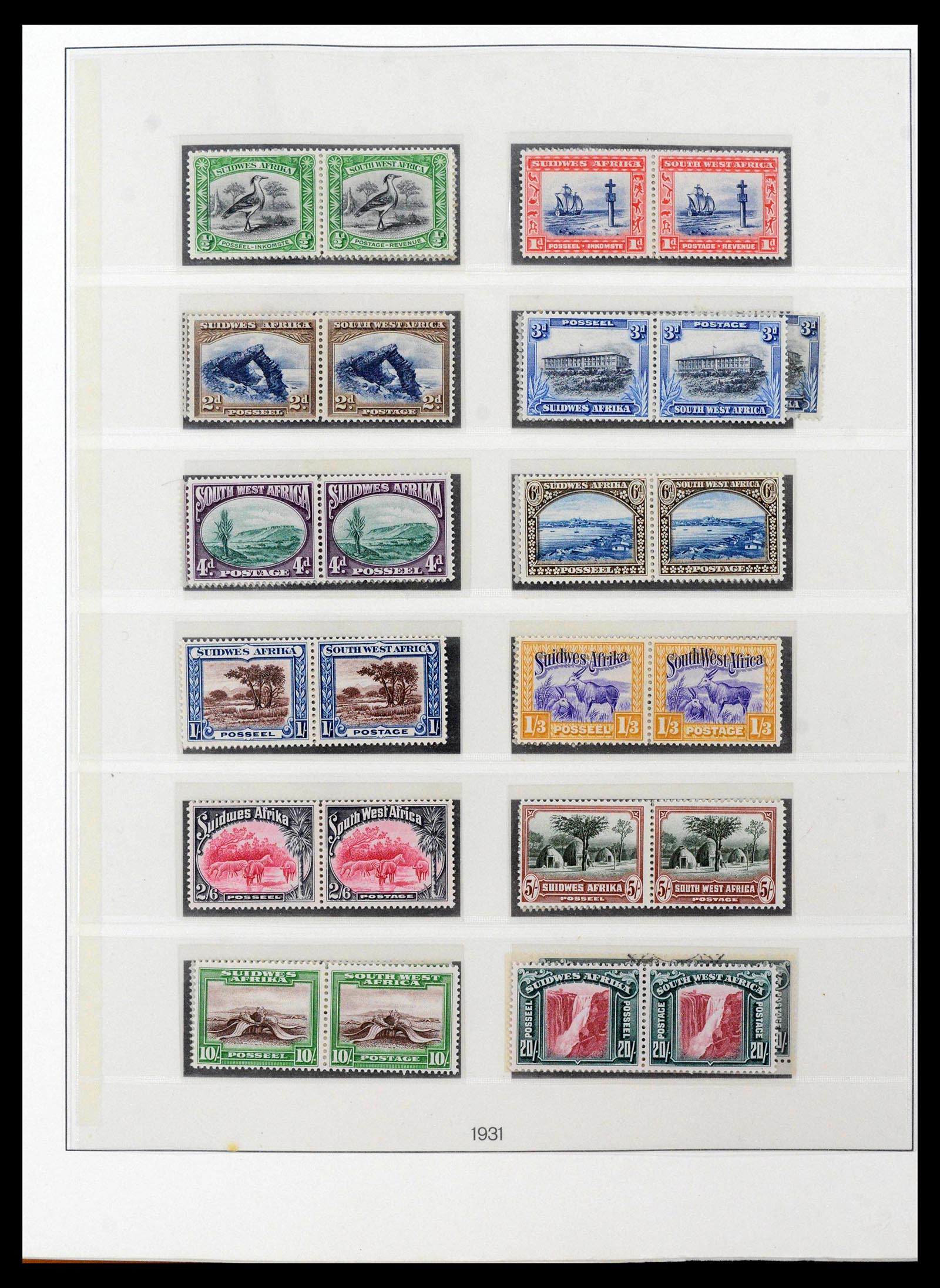 39725 0008 - Postzegelverzameling 39725 Zuid West Afrika 1916-1975.