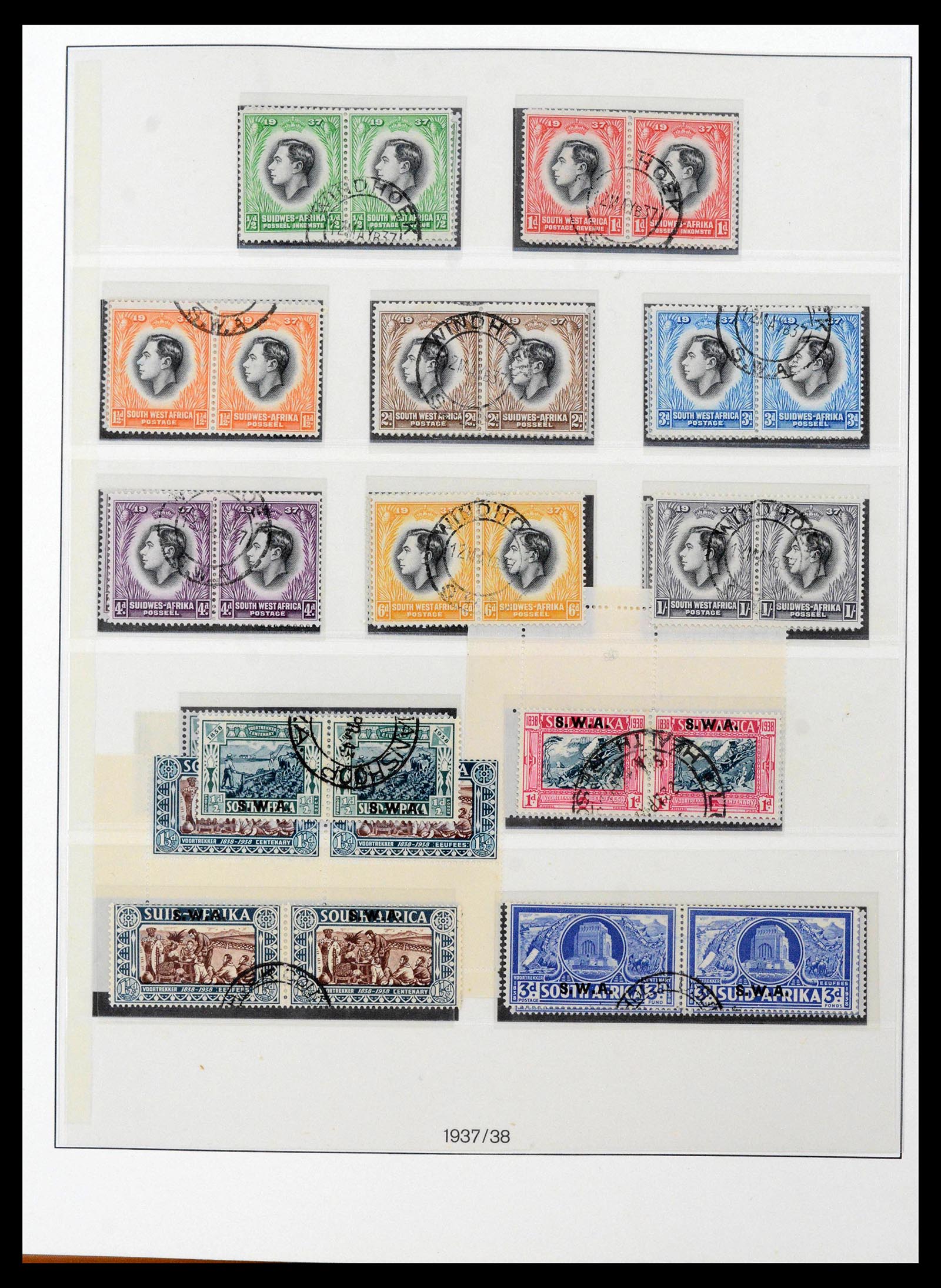 39725 0011 - Postzegelverzameling 39725 Zuid West Afrika 1916-1975.