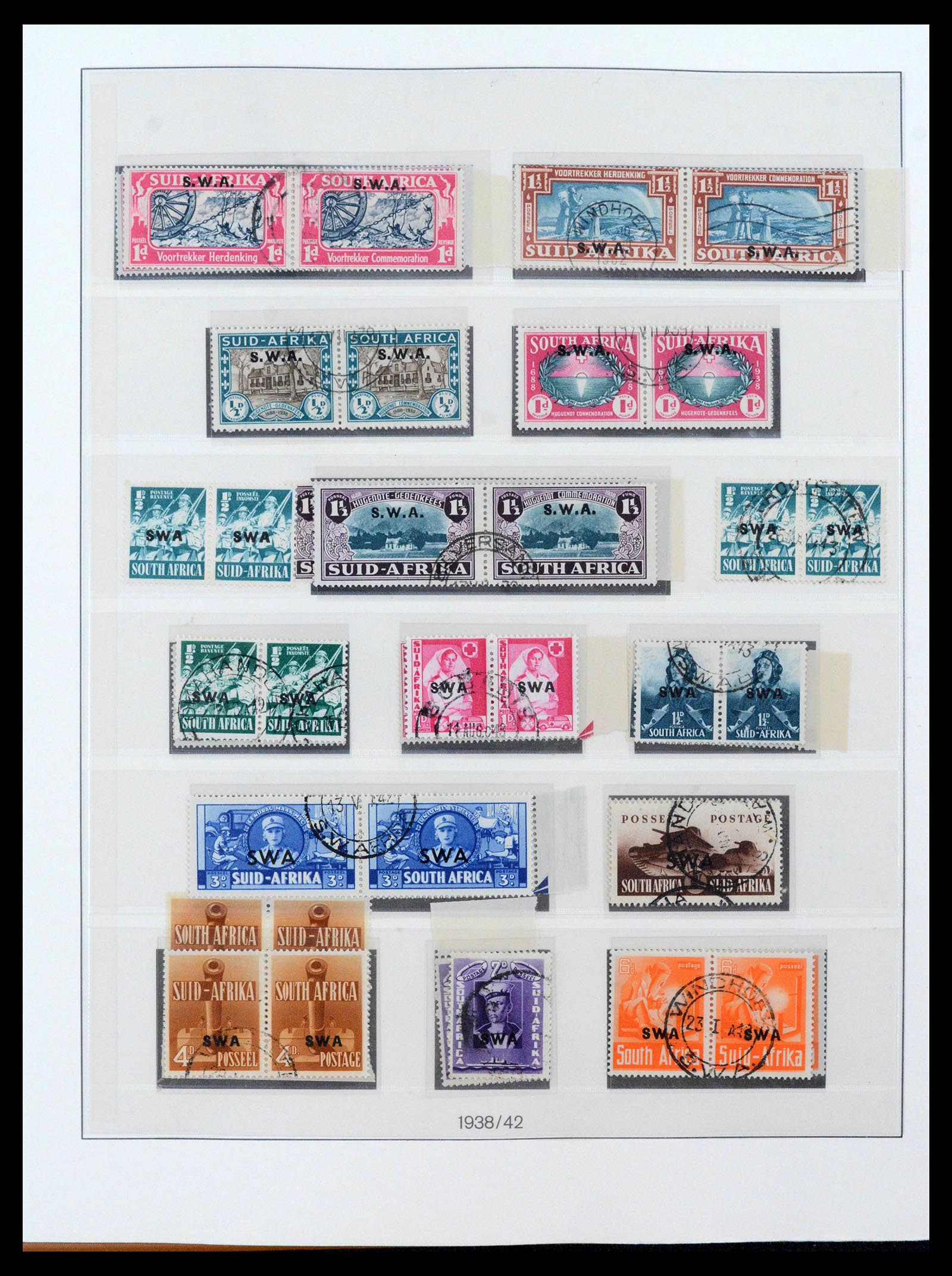 39725 0014 - Postzegelverzameling 39725 Zuid West Afrika 1916-1975.