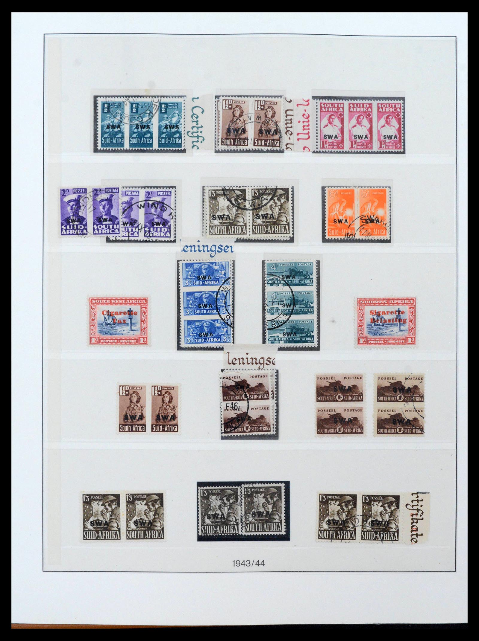 39725 0015 - Postzegelverzameling 39725 Zuid West Afrika 1916-1975.