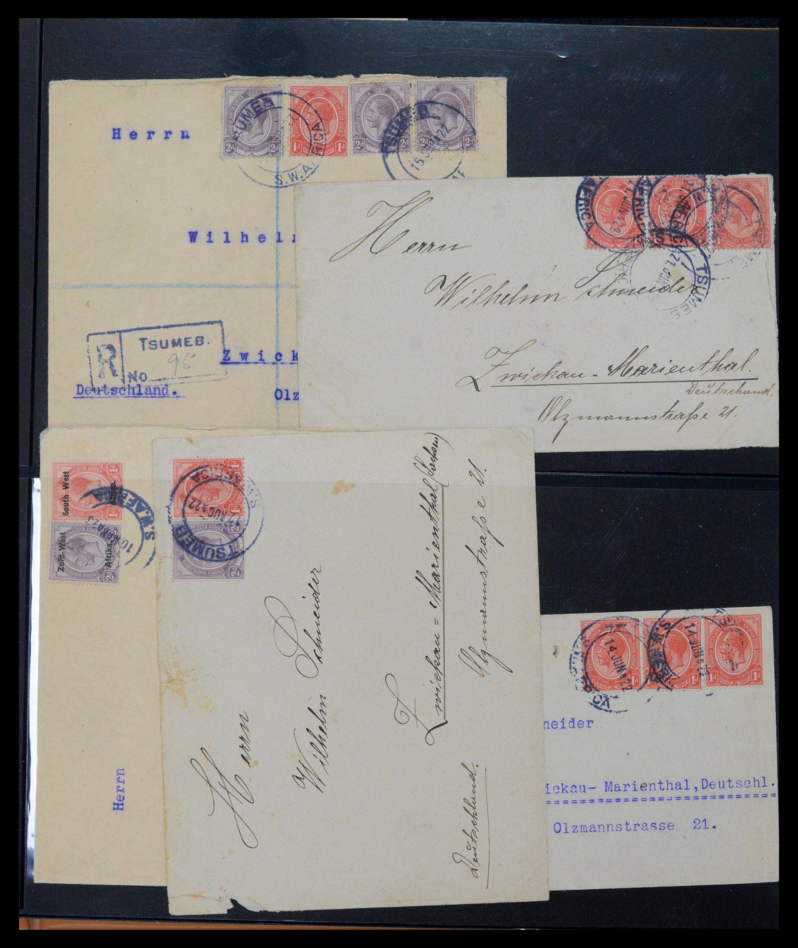 39725 0016 - Postzegelverzameling 39725 Zuid West Afrika 1916-1975.