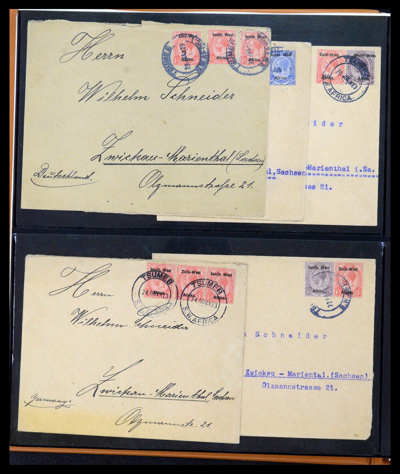 39725 0018 - Postzegelverzameling 39725 Zuid West Afrika 1916-1975.