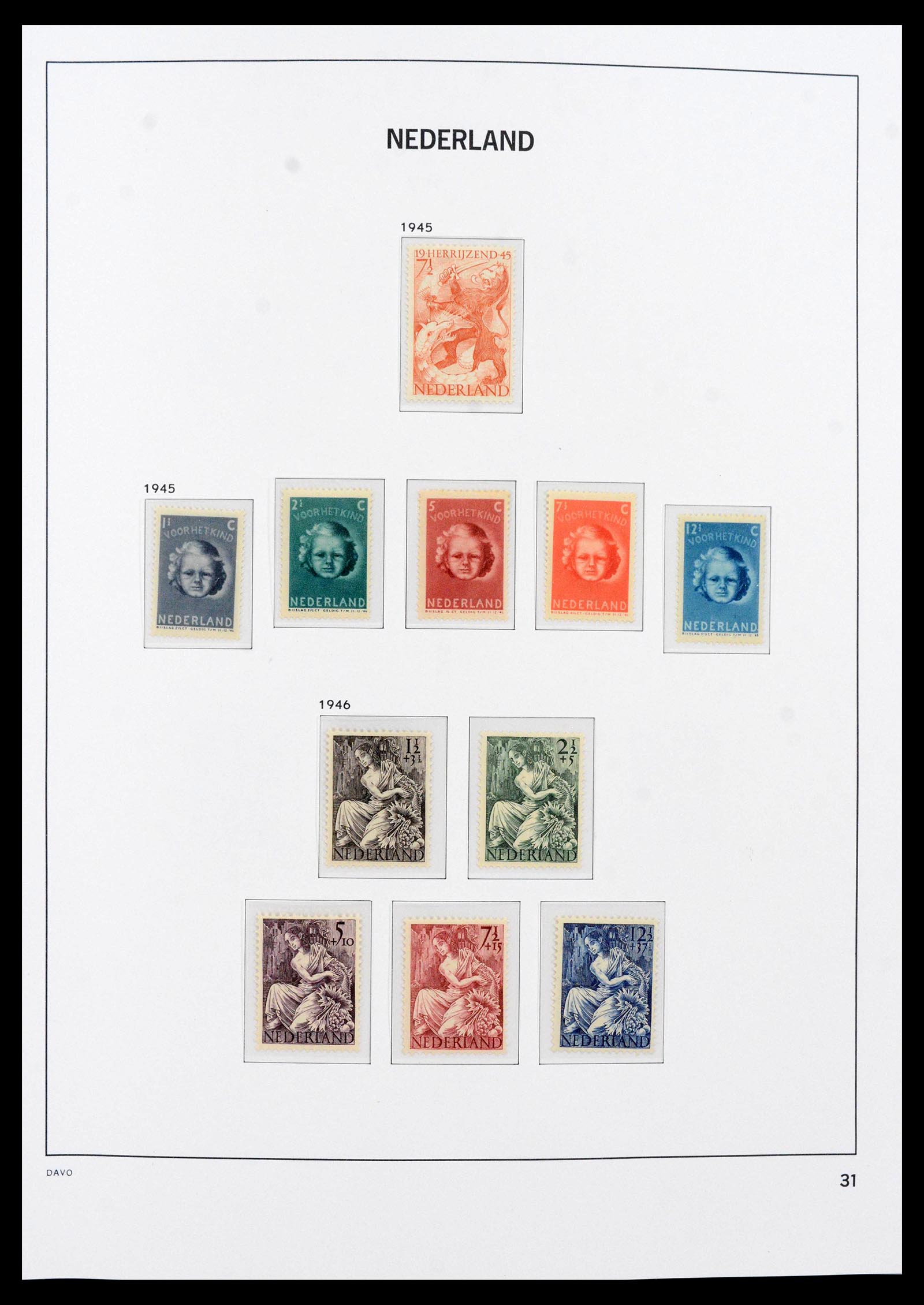 39726 0001 - Postzegelverzameling 39726 Nederland 1945-1967.