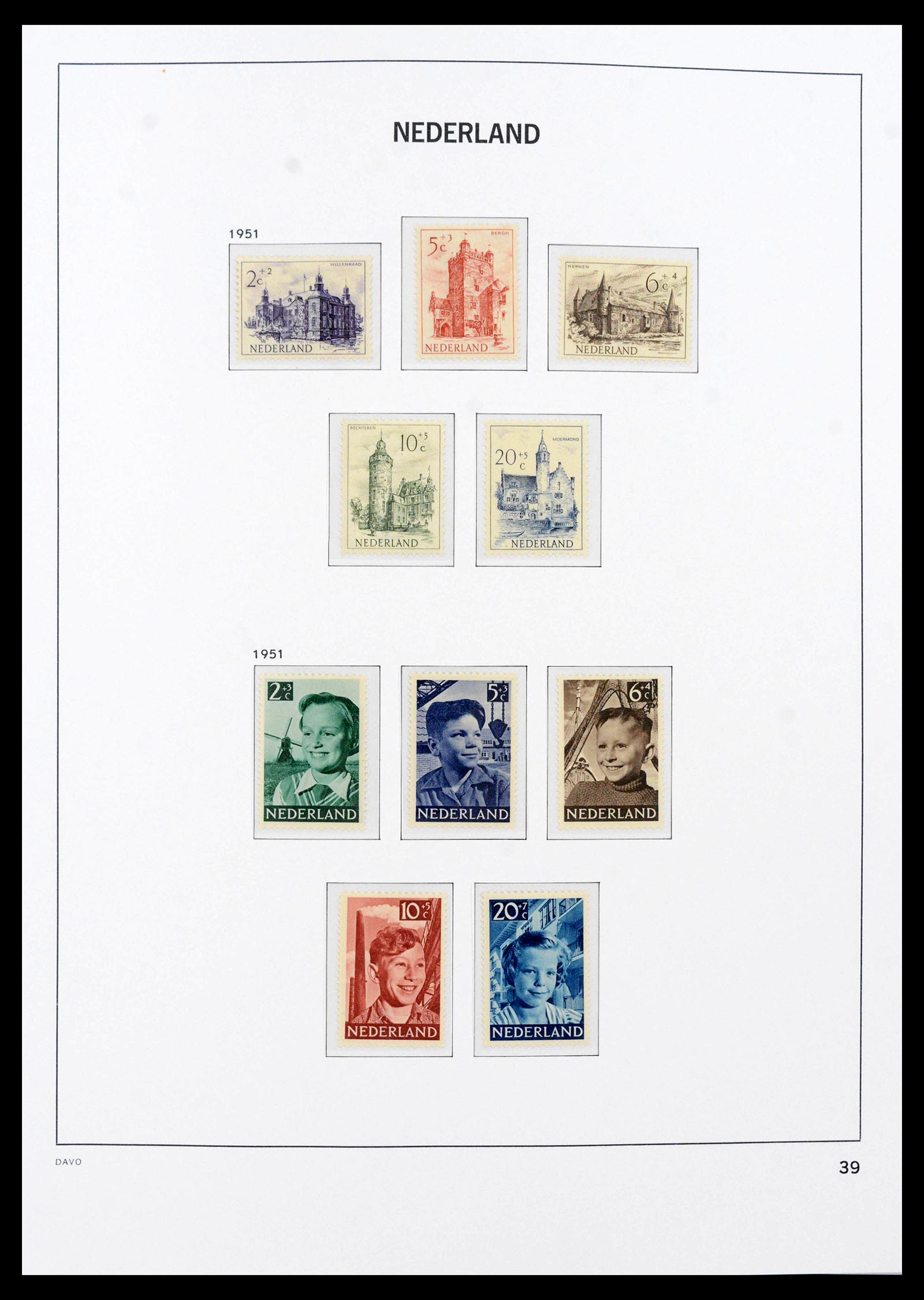 39726 0009 - Postzegelverzameling 39726 Nederland 1945-1967.