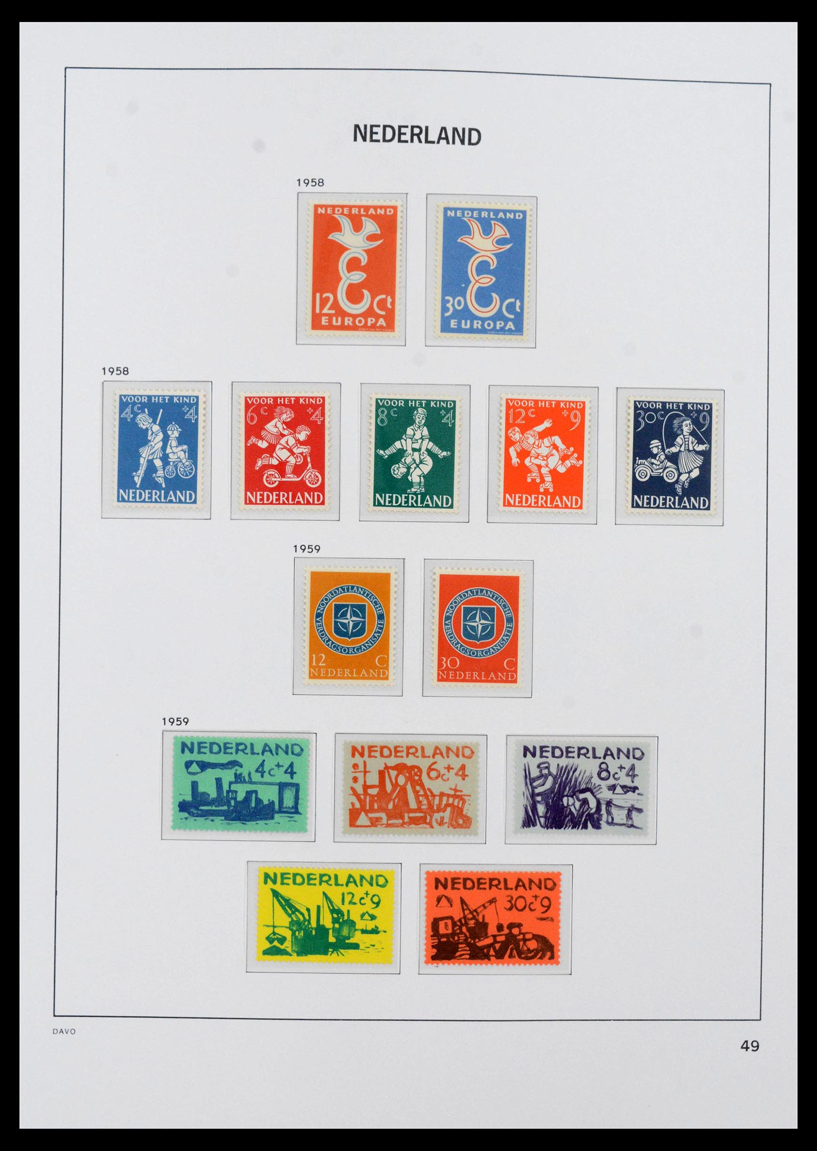 39726 0020 - Postzegelverzameling 39726 Nederland 1945-1967.