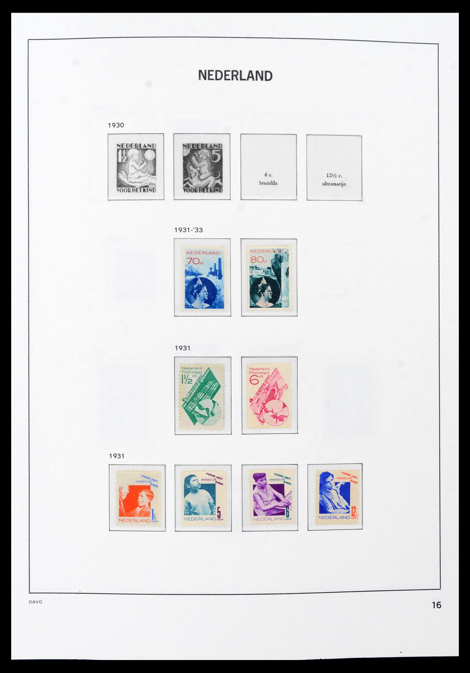 39733 0003 - Postzegelverzameling 39733 Nederland 1928-1959.