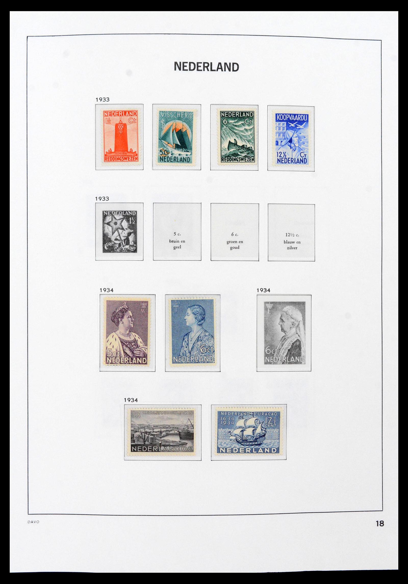 39733 0005 - Postzegelverzameling 39733 Nederland 1928-1959.