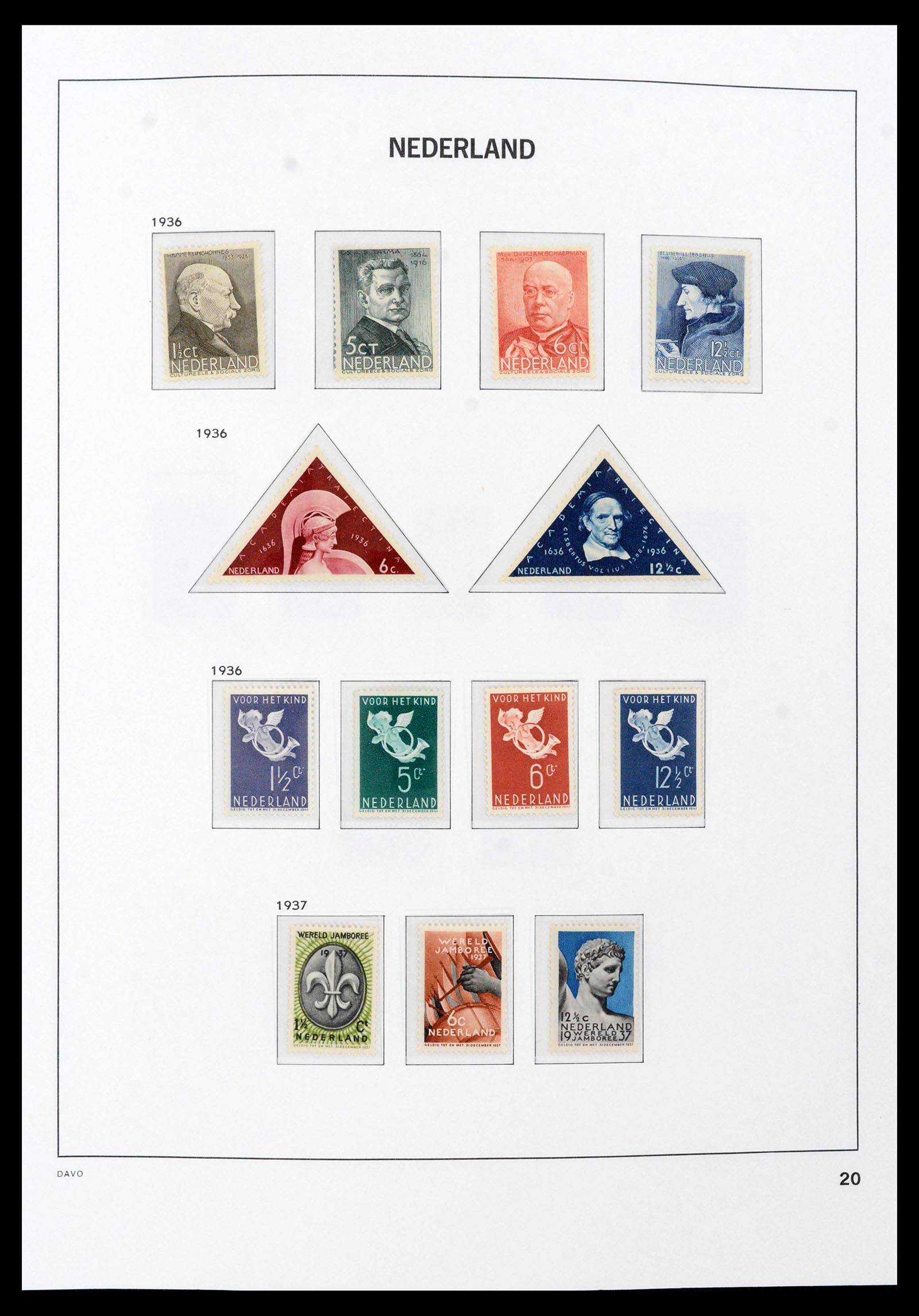 39733 0007 - Postzegelverzameling 39733 Nederland 1928-1959.
