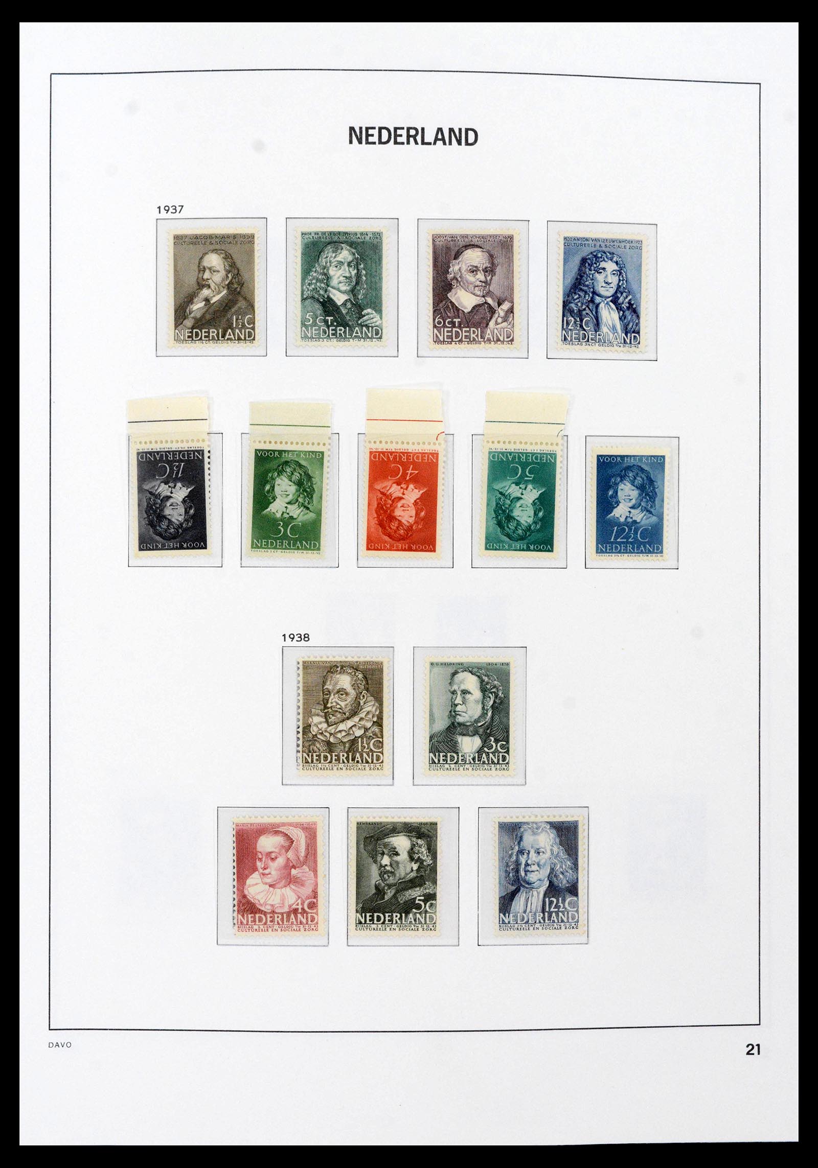 39733 0008 - Postzegelverzameling 39733 Nederland 1928-1959.