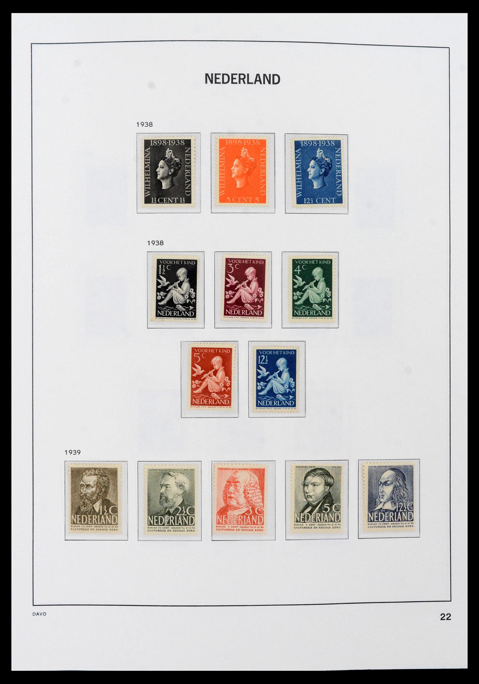39733 0009 - Postzegelverzameling 39733 Nederland 1928-1959.