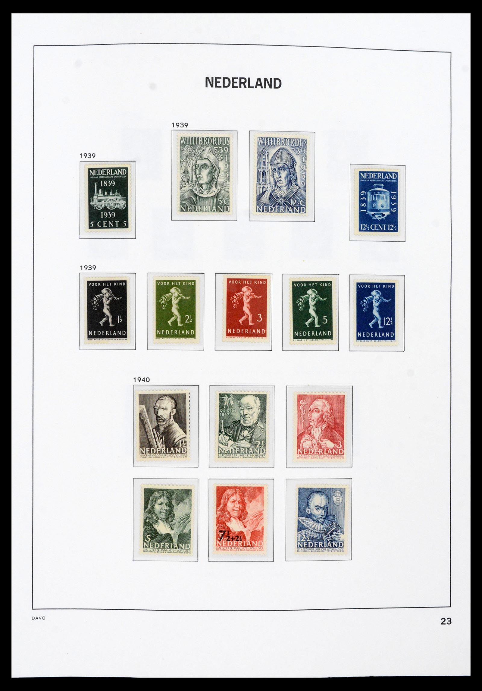 39733 0010 - Postzegelverzameling 39733 Nederland 1928-1959.