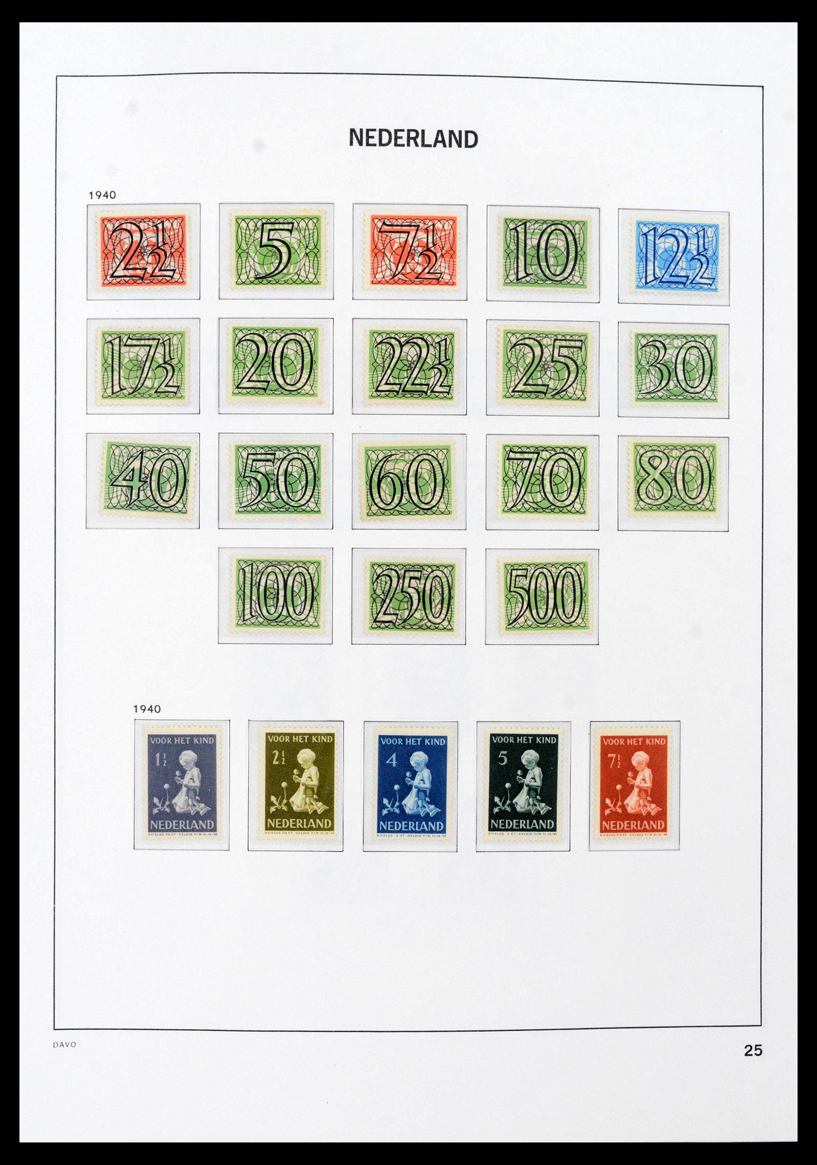 39733 0012 - Postzegelverzameling 39733 Nederland 1928-1959.