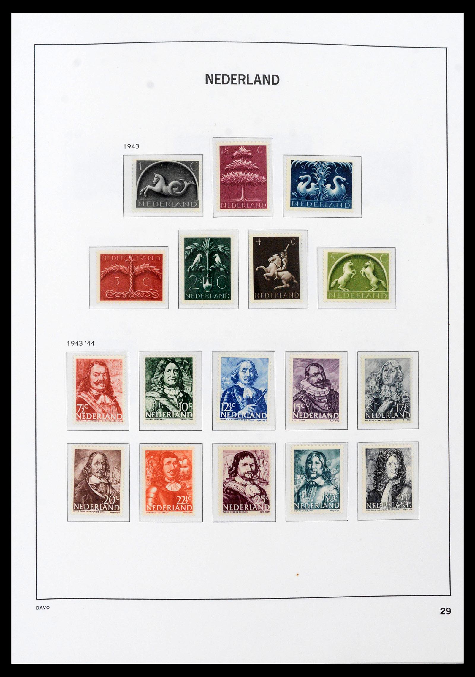 39733 0015 - Postzegelverzameling 39733 Nederland 1928-1959.