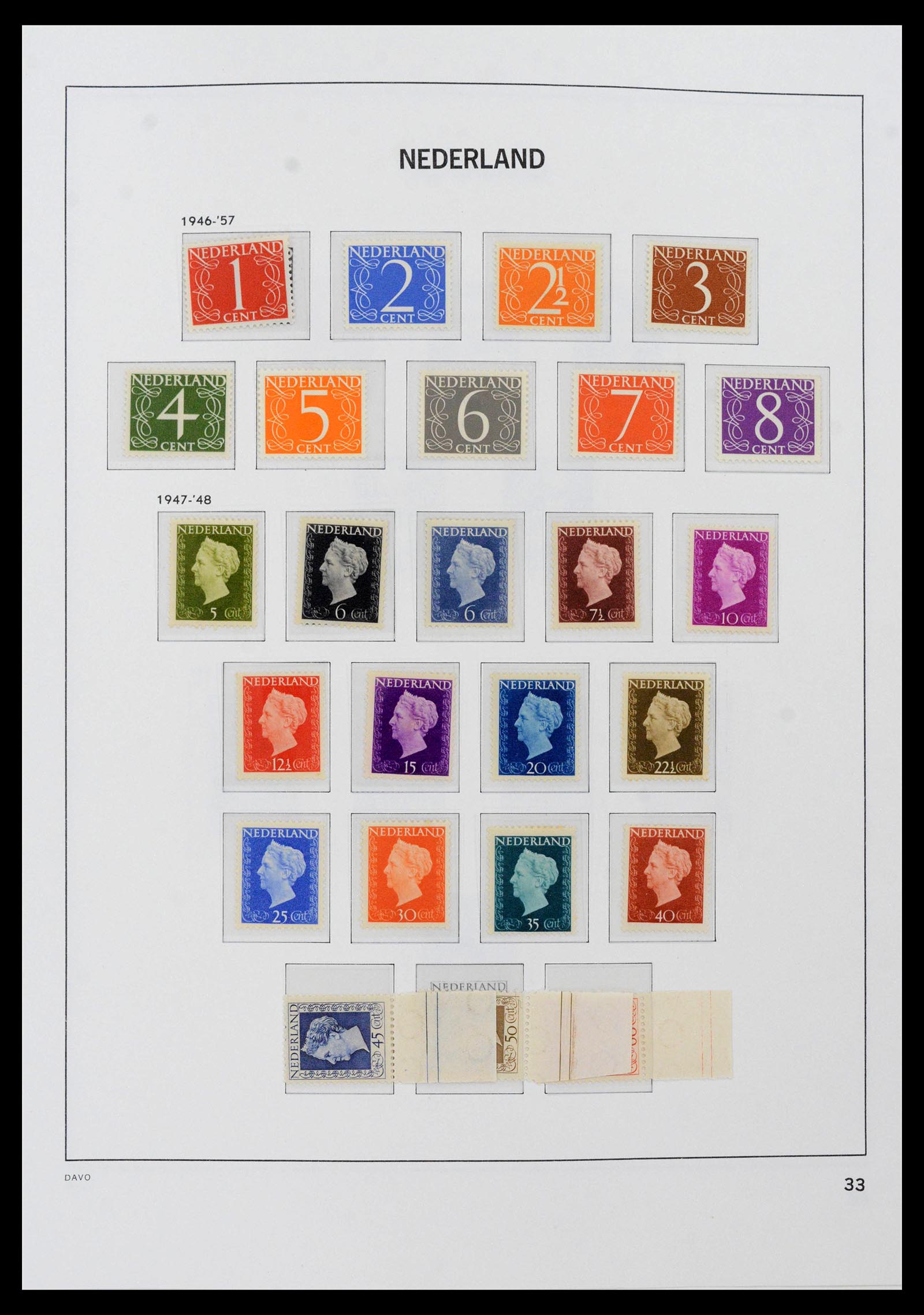 39733 0019 - Postzegelverzameling 39733 Nederland 1928-1959.