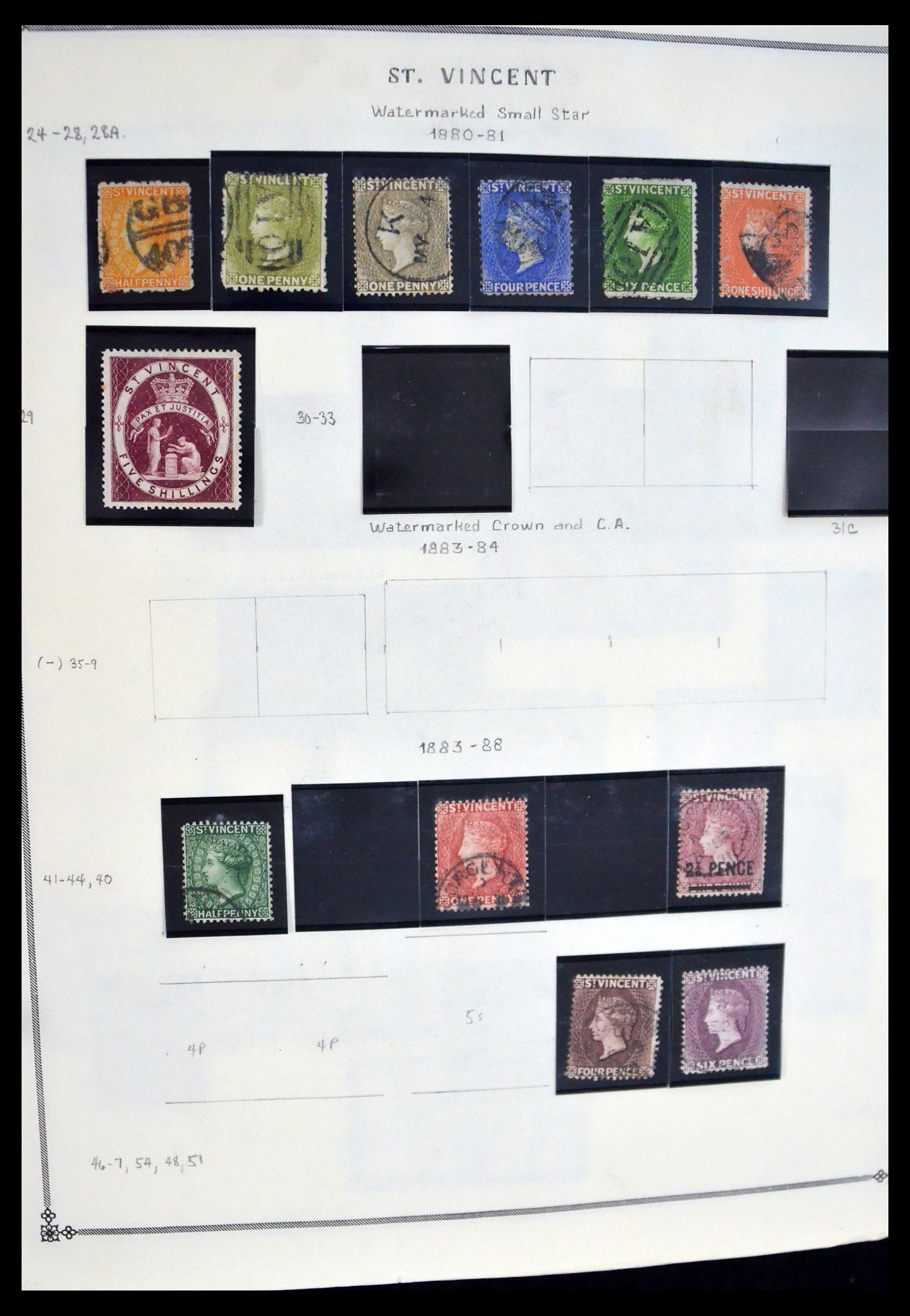 39752 0002 - Postzegelverzameling 39752 St. Vincent 1861-2003.