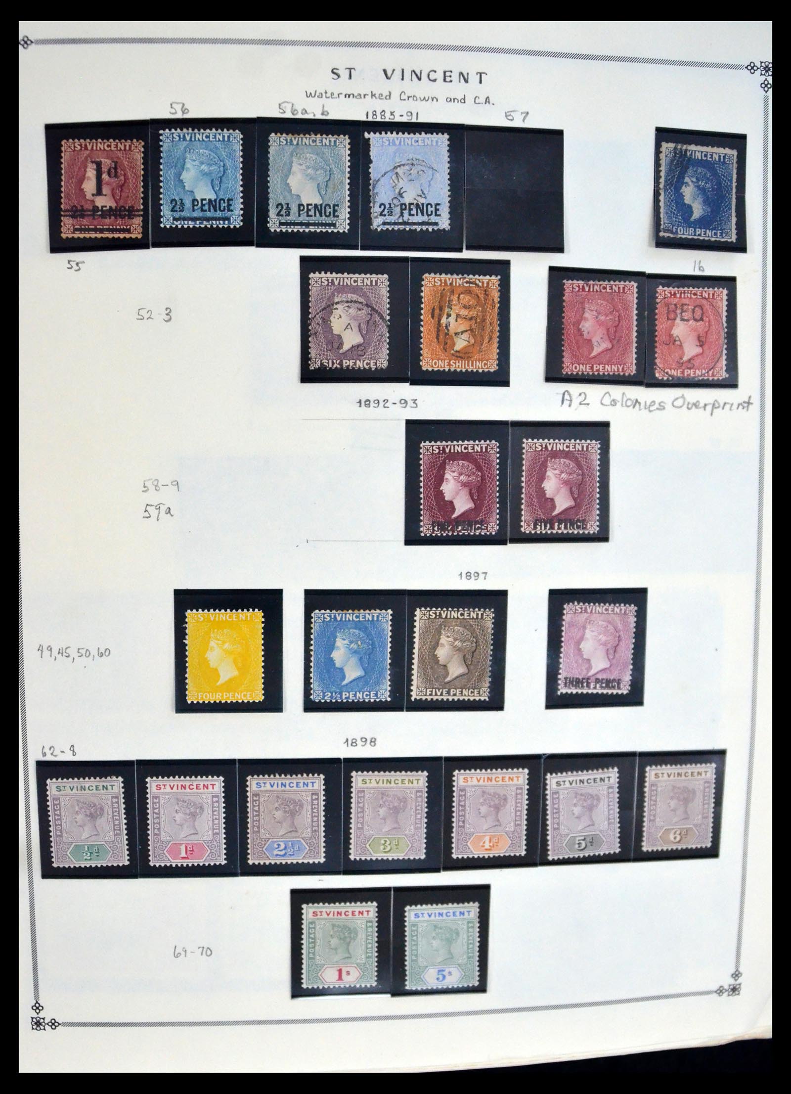 39752 0003 - Postzegelverzameling 39752 St. Vincent 1861-2003.