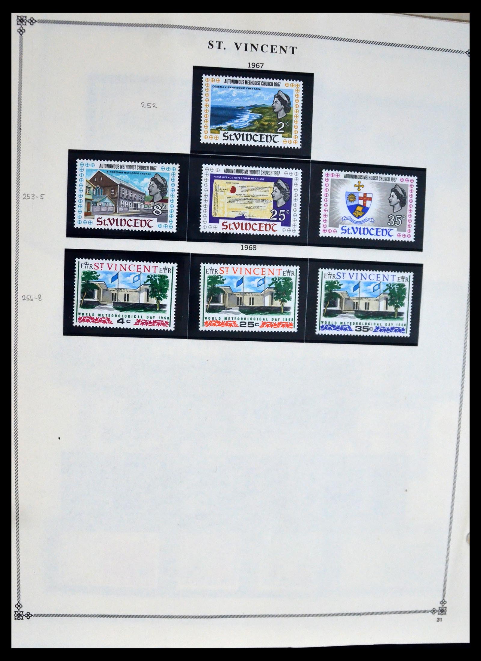 39752 0014 - Postzegelverzameling 39752 St. Vincent 1861-2003.