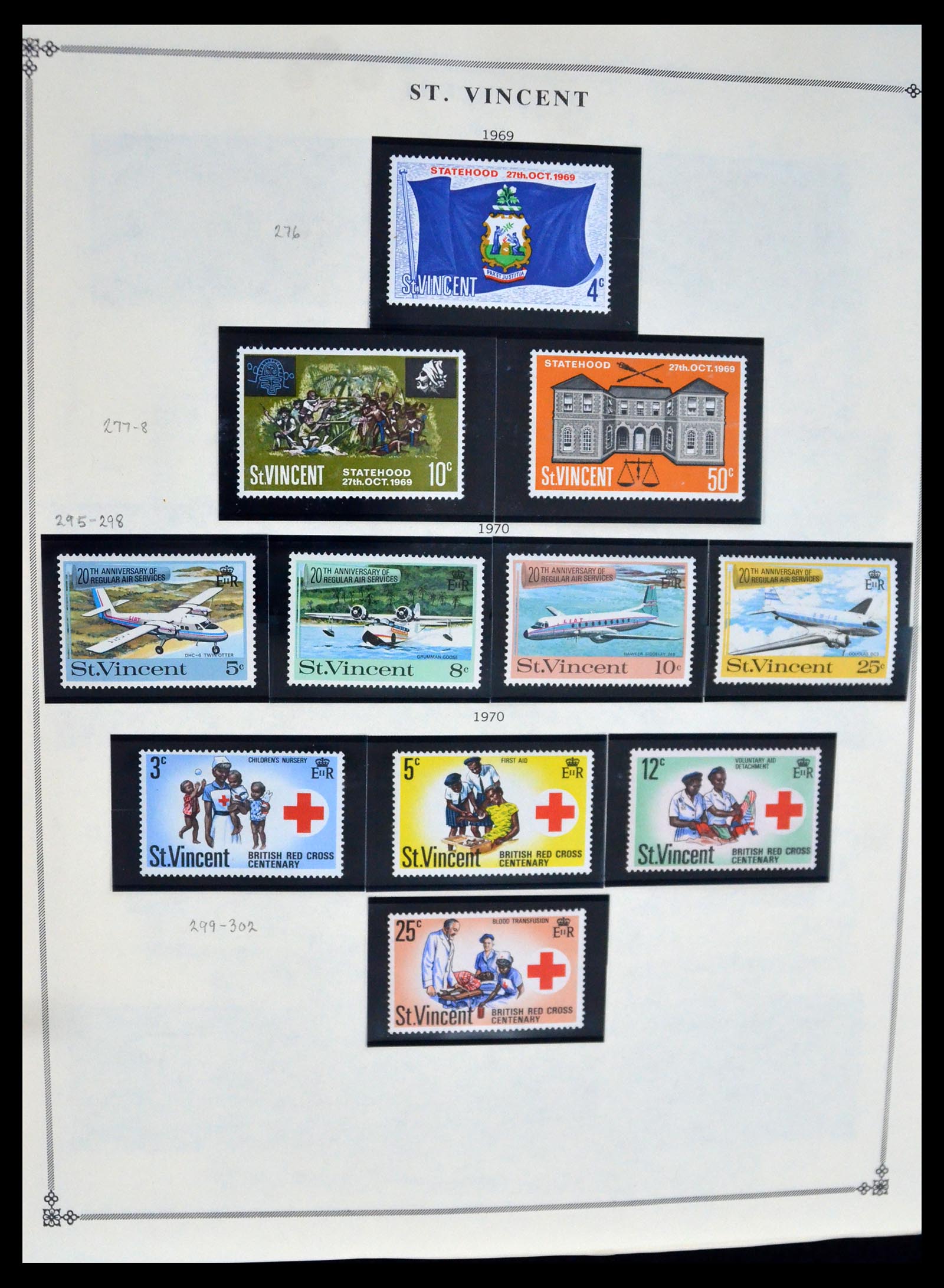39752 0016 - Postzegelverzameling 39752 St. Vincent 1861-2003.