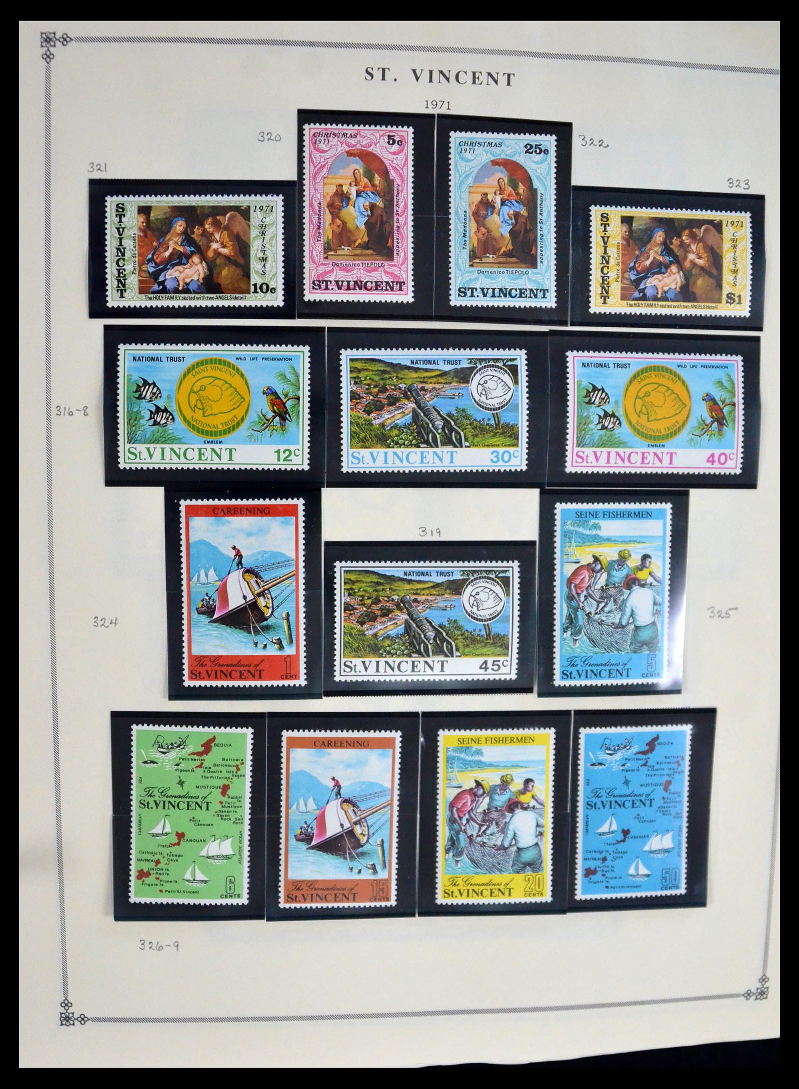39752 0019 - Postzegelverzameling 39752 St. Vincent 1861-2003.