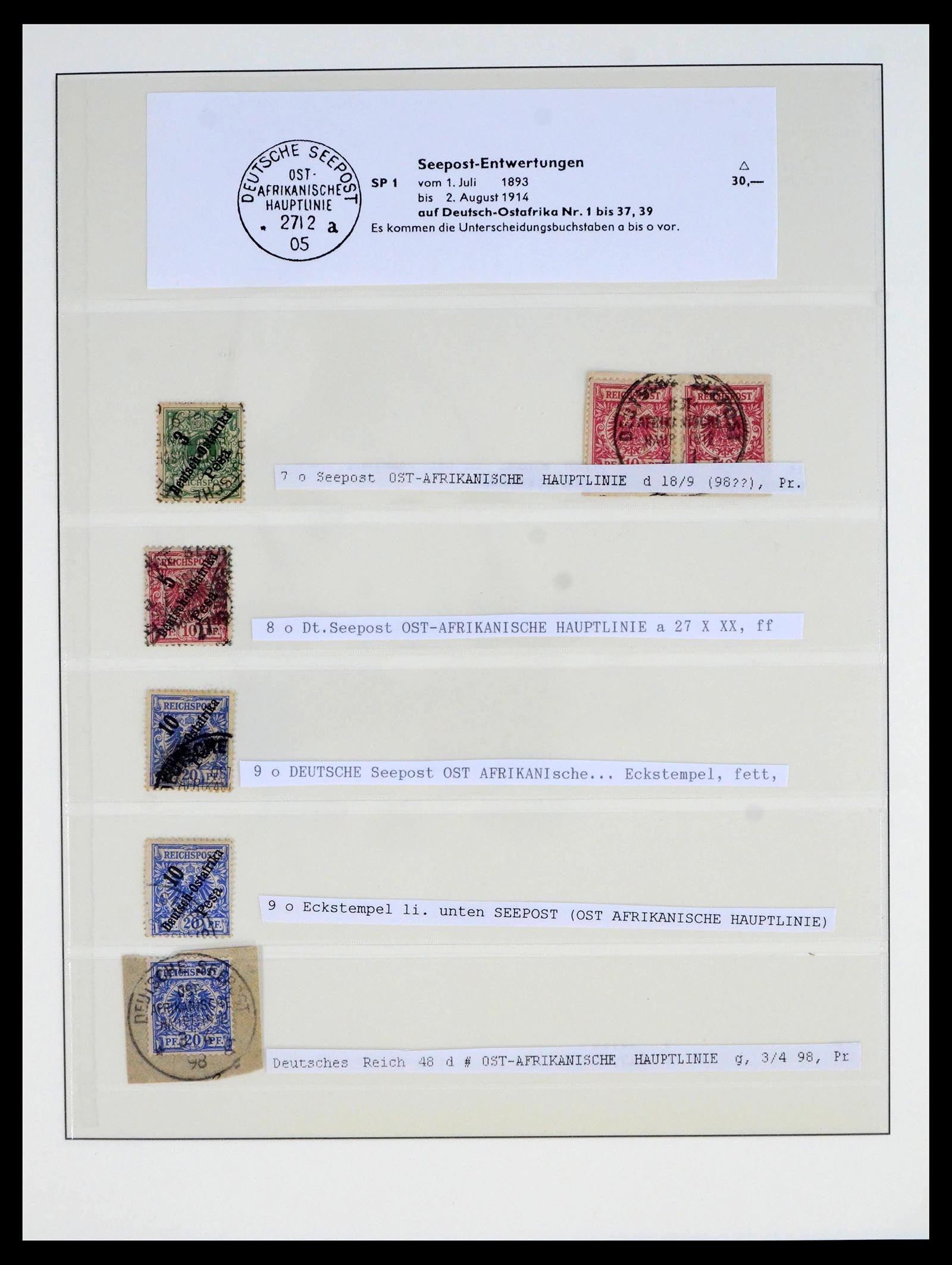 39770 0007 - Postzegelverzameling 39770 Duits Oost Afrika stempelverzameling 1888-