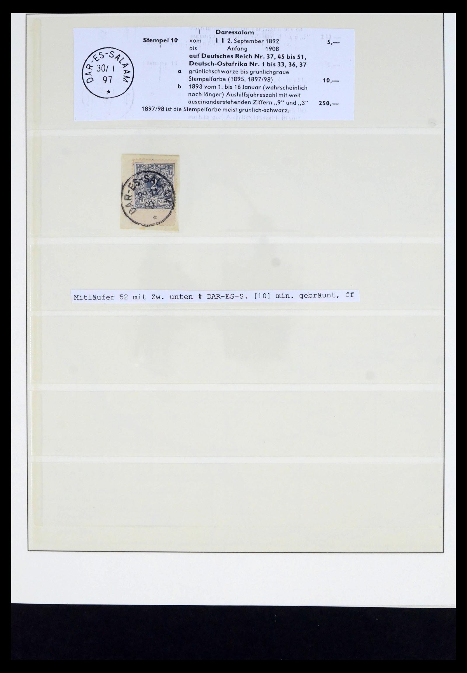39770 0015 - Postzegelverzameling 39770 Duits Oost Afrika stempelverzameling 1888-