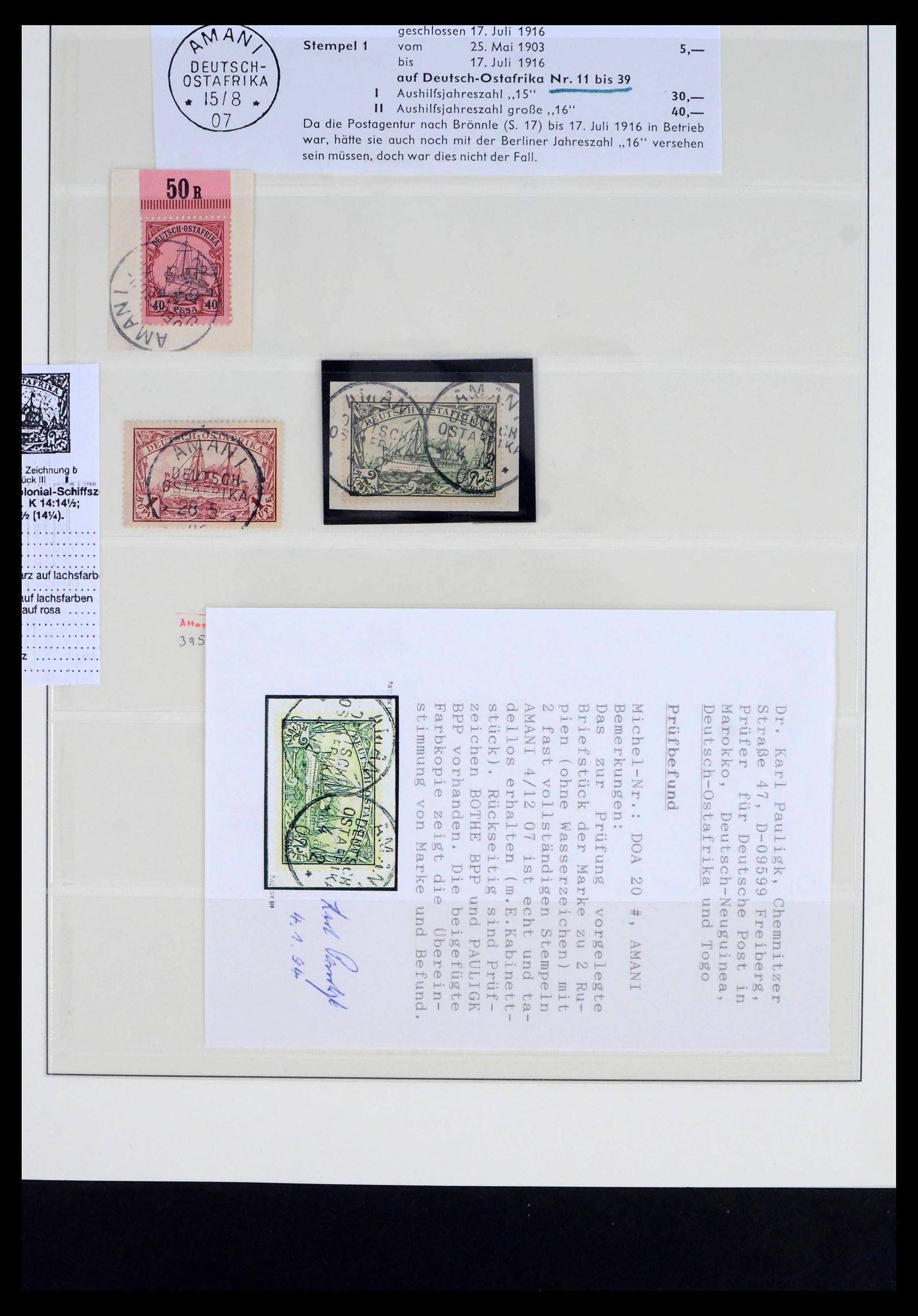 39770 0018 - Postzegelverzameling 39770 Duits Oost Afrika stempelverzameling 1888-