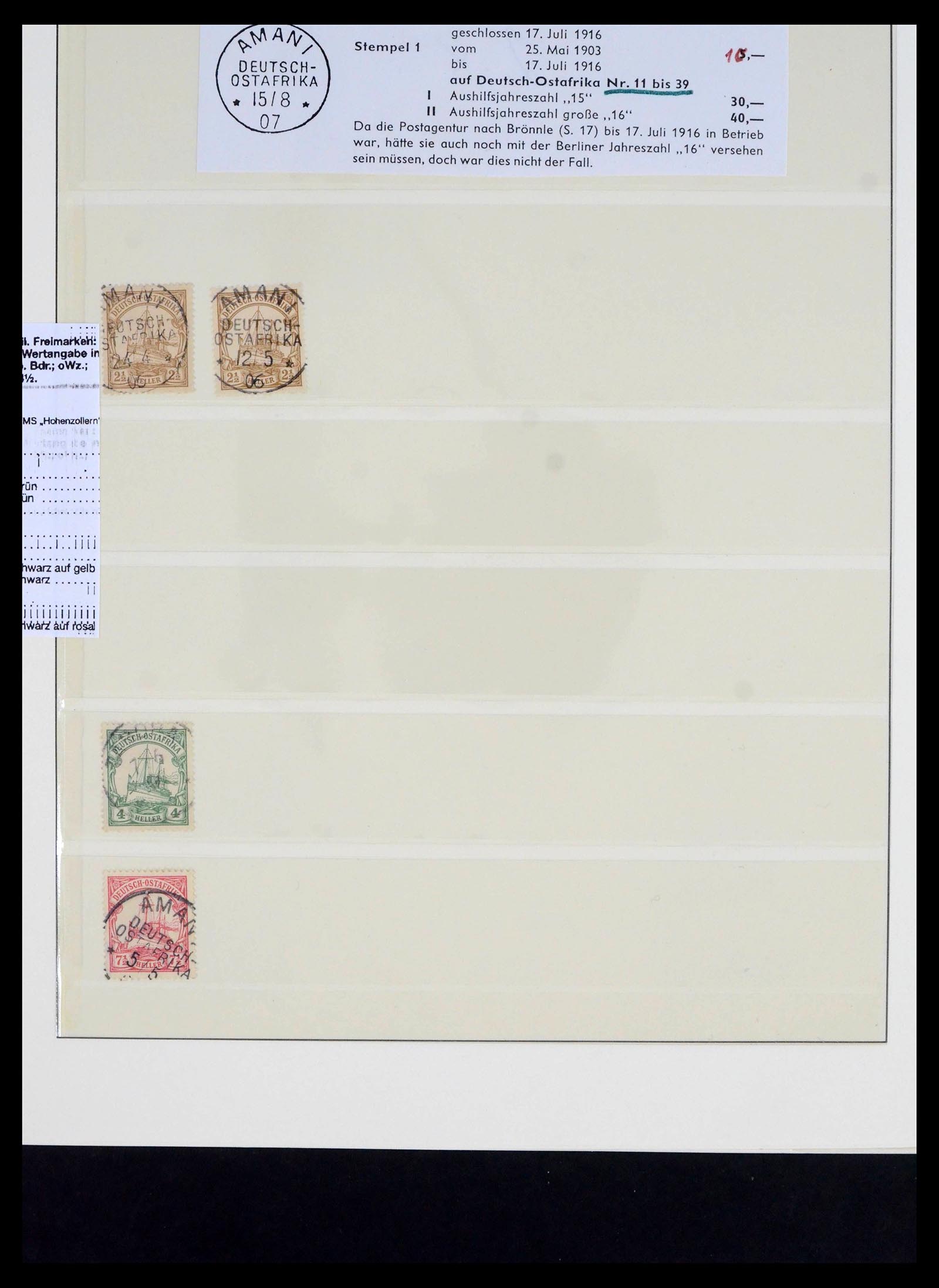 39770 0019 - Postzegelverzameling 39770 Duits Oost Afrika stempelverzameling 1888-