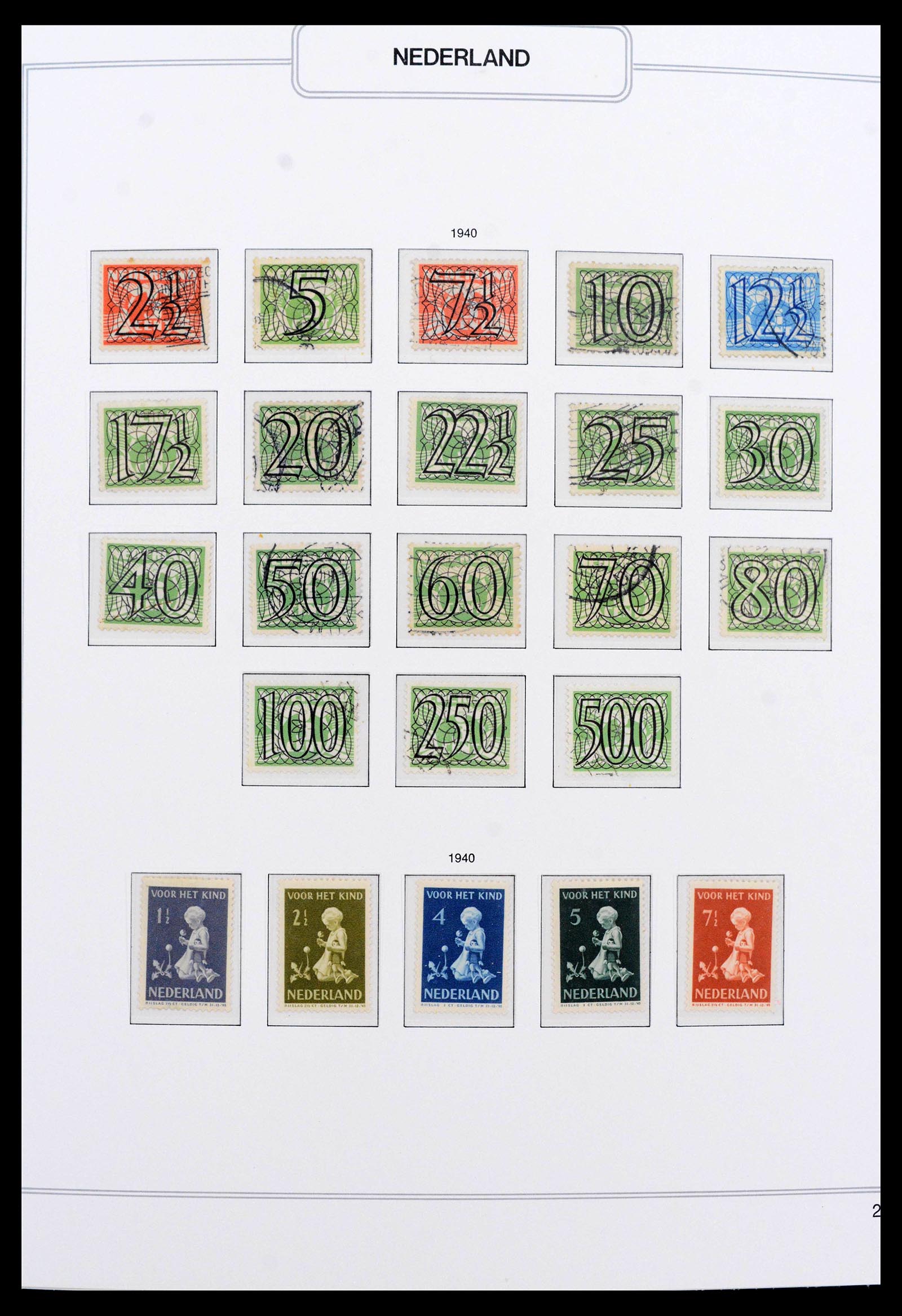 39771 0001 - Postzegelverzameling 39771 Nederland 1940-1987.