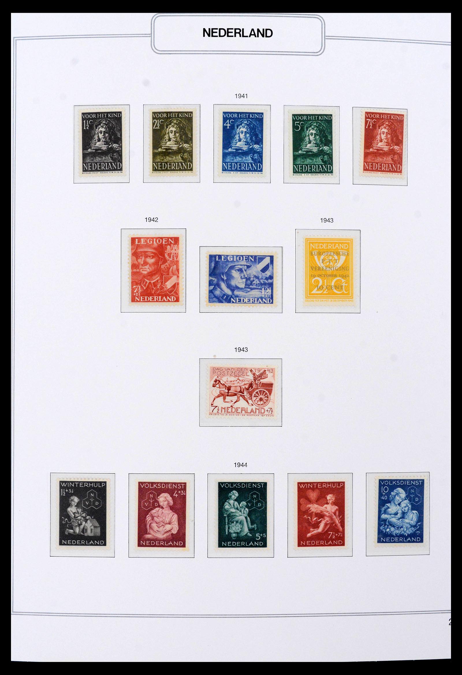 39771 0003 - Postzegelverzameling 39771 Nederland 1940-1987.