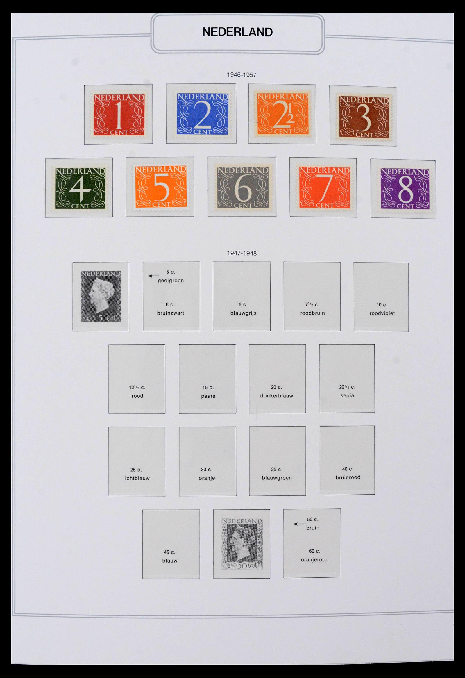 39771 0007 - Postzegelverzameling 39771 Nederland 1940-1987.