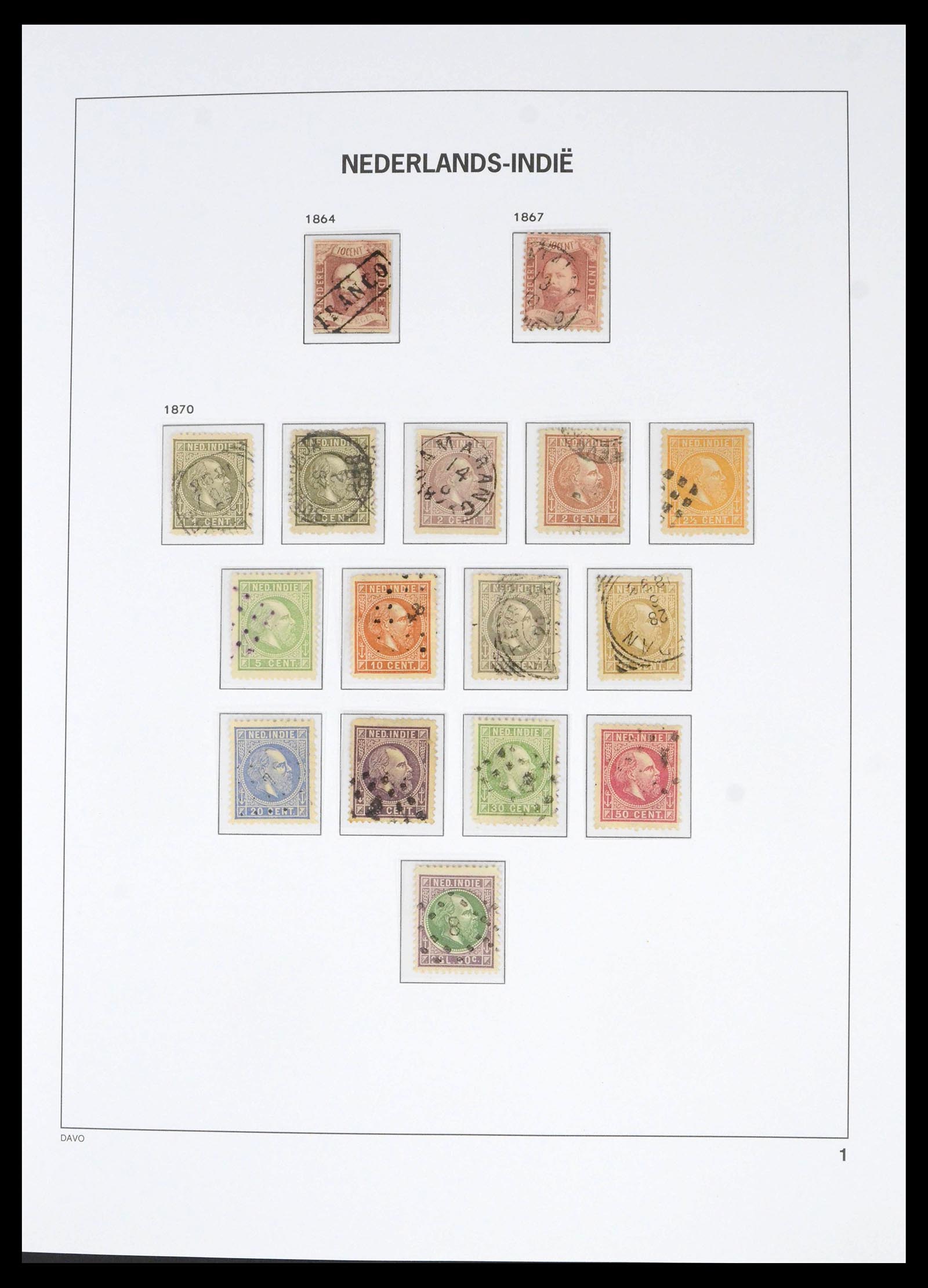 39774 0001 - Postzegelverzameling 39774 Overzee 1864-1975.