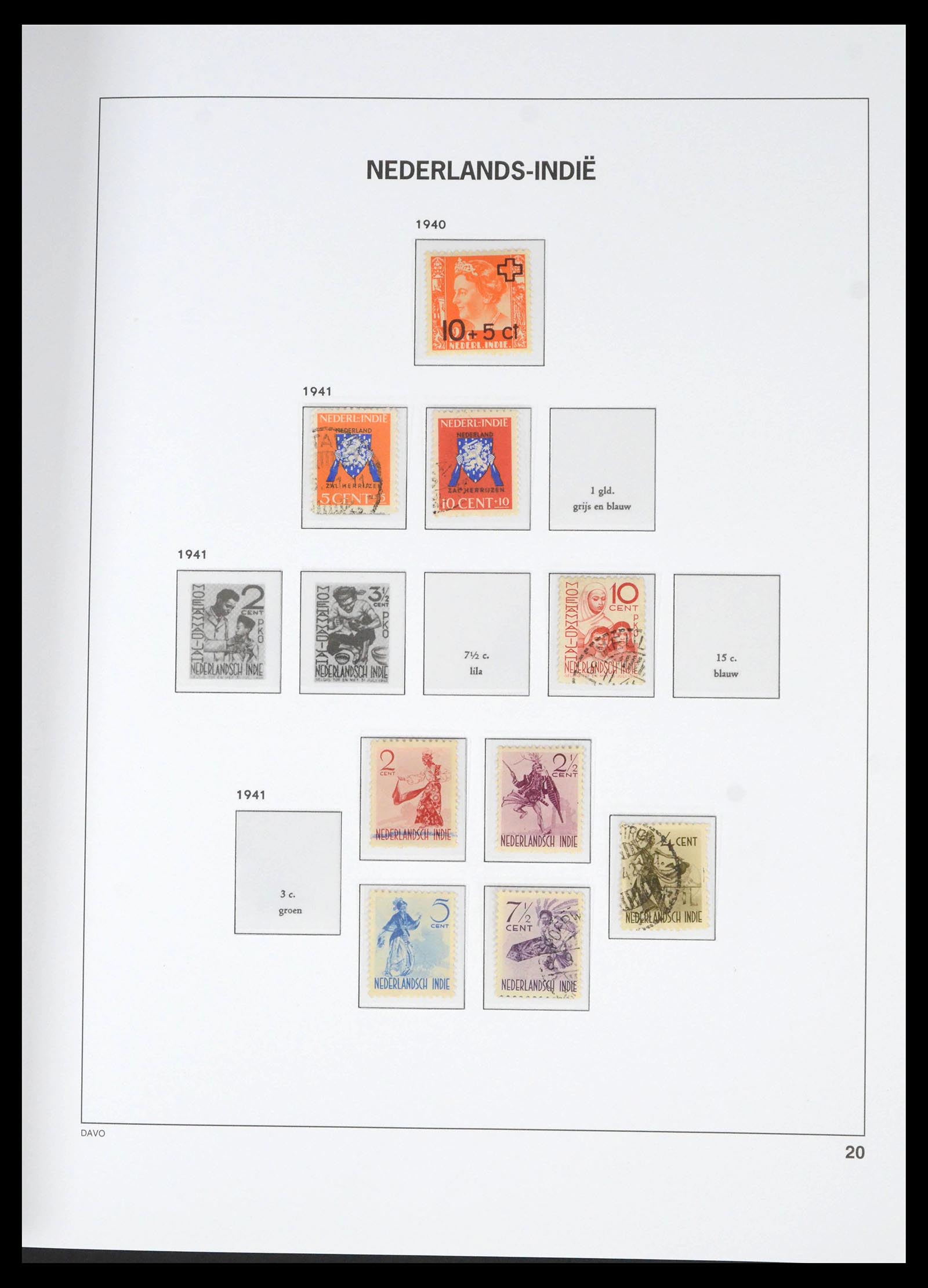 39774 0020 - Postzegelverzameling 39774 Overzee 1864-1975.