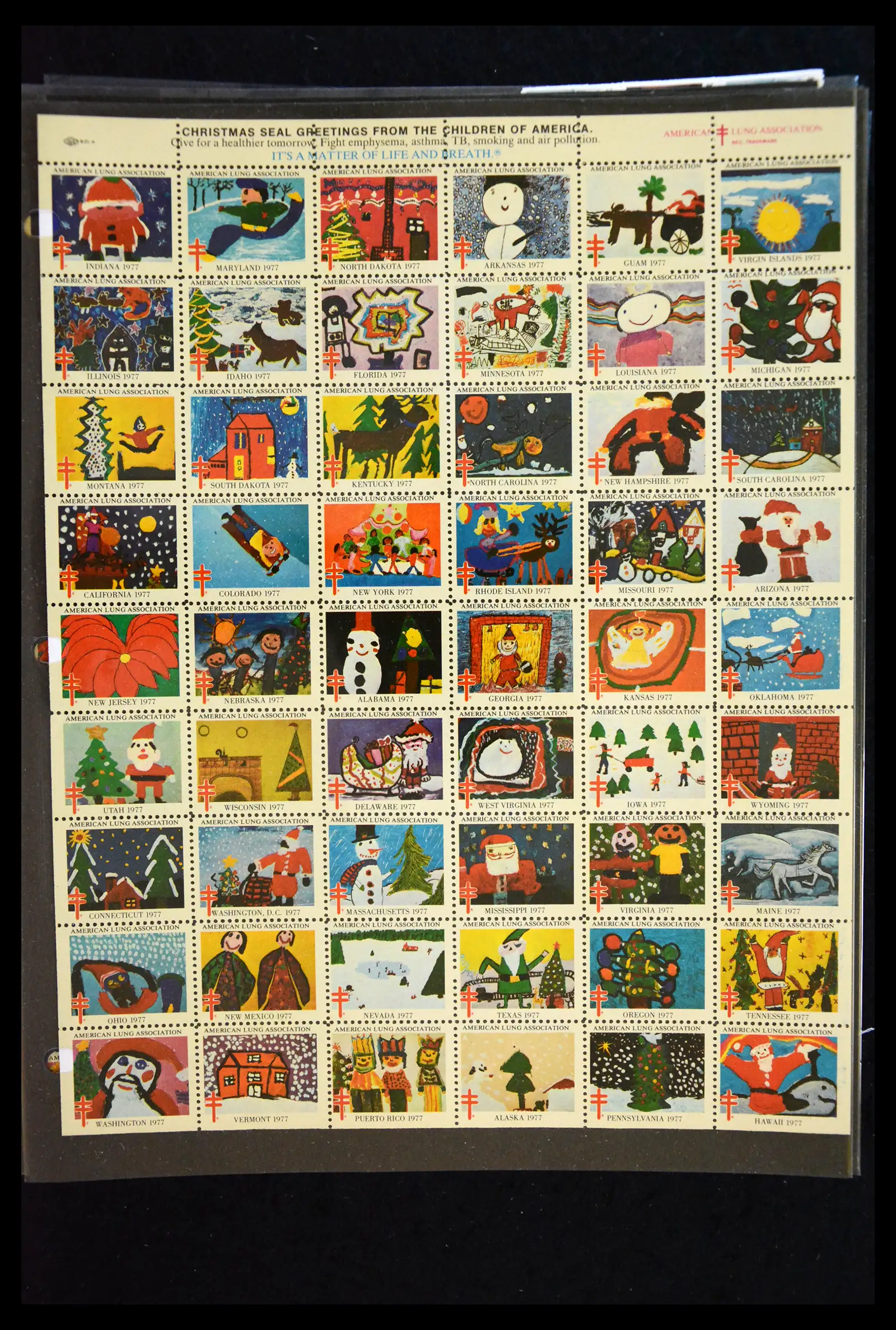 39784 0011 - Stamp collection 39784 USA Christmas seals 1909-1990.