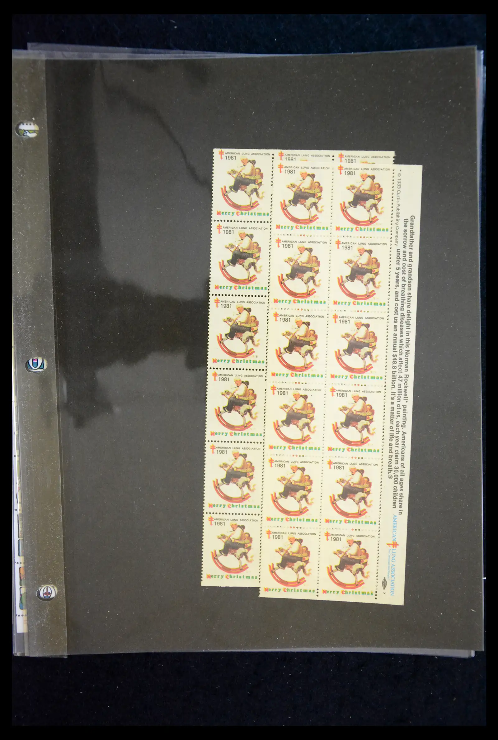 39784 0015 - Stamp collection 39784 USA Christmas seals 1909-1990.