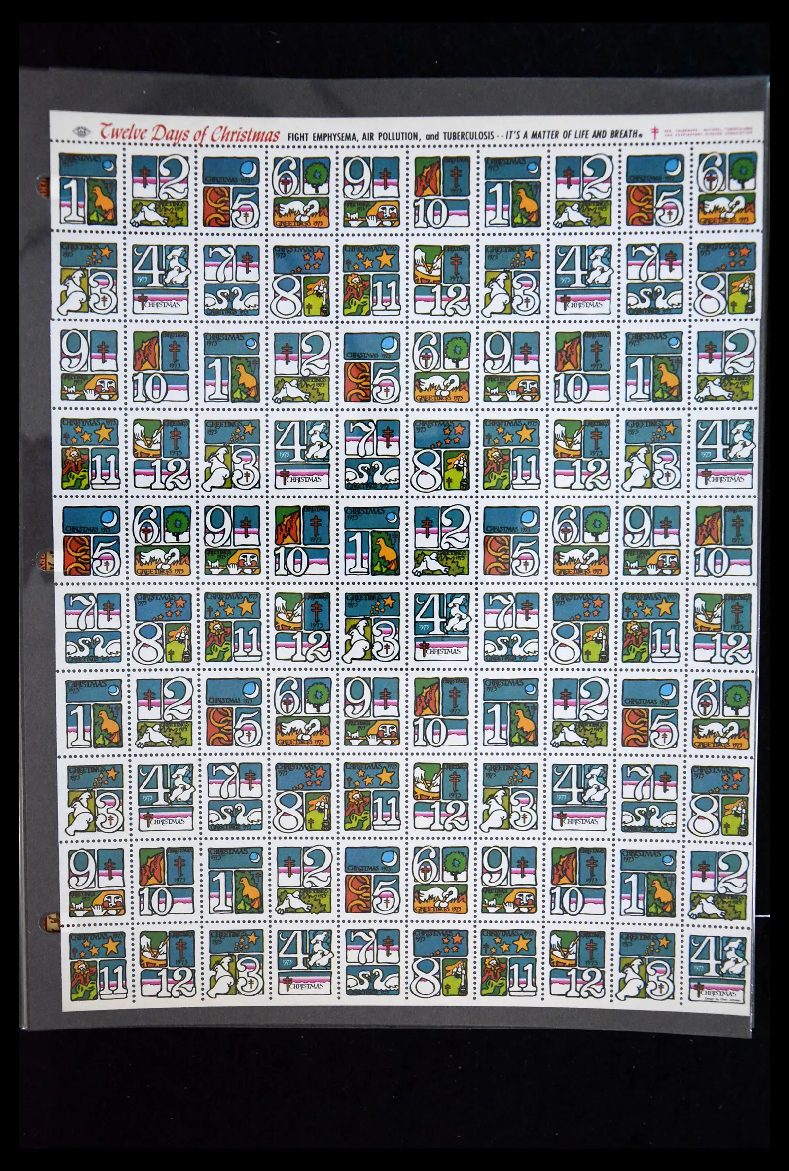 39784 0017 - Stamp collection 39784 USA Christmas seals 1909-1990.