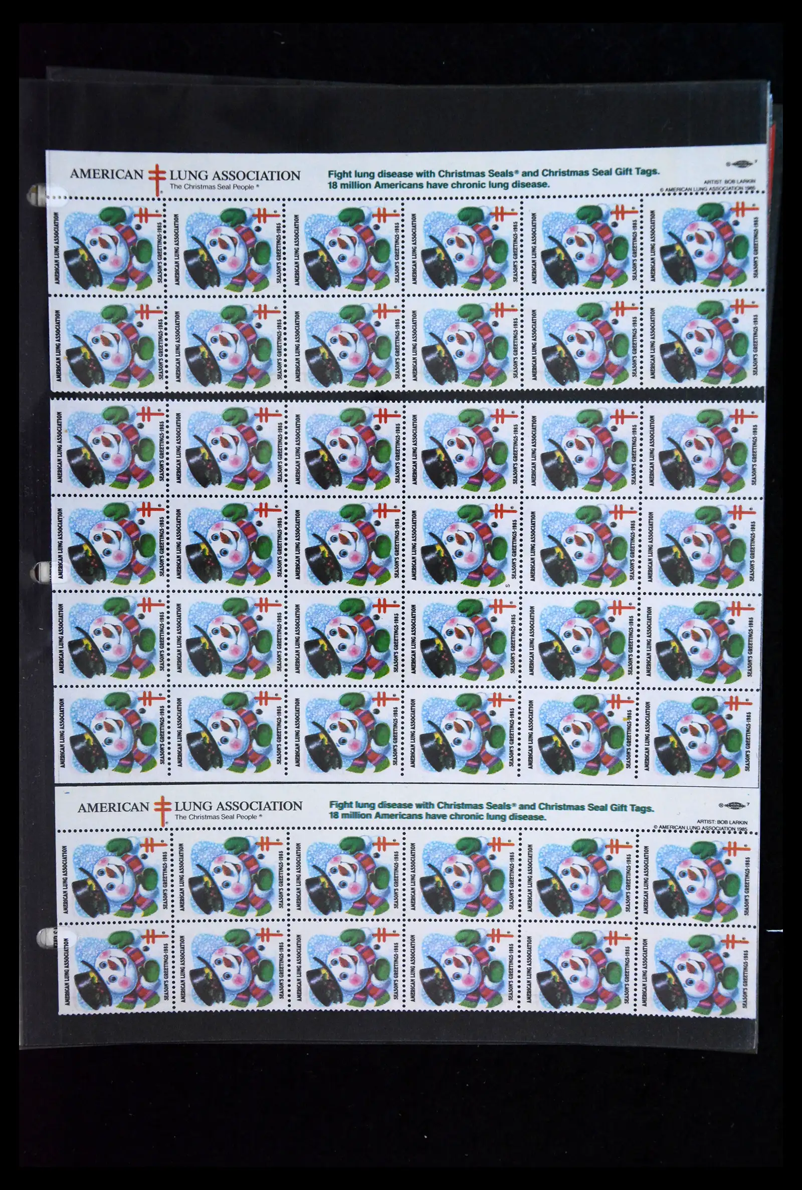 39784 0019 - Stamp collection 39784 USA Christmas seals 1909-1990.